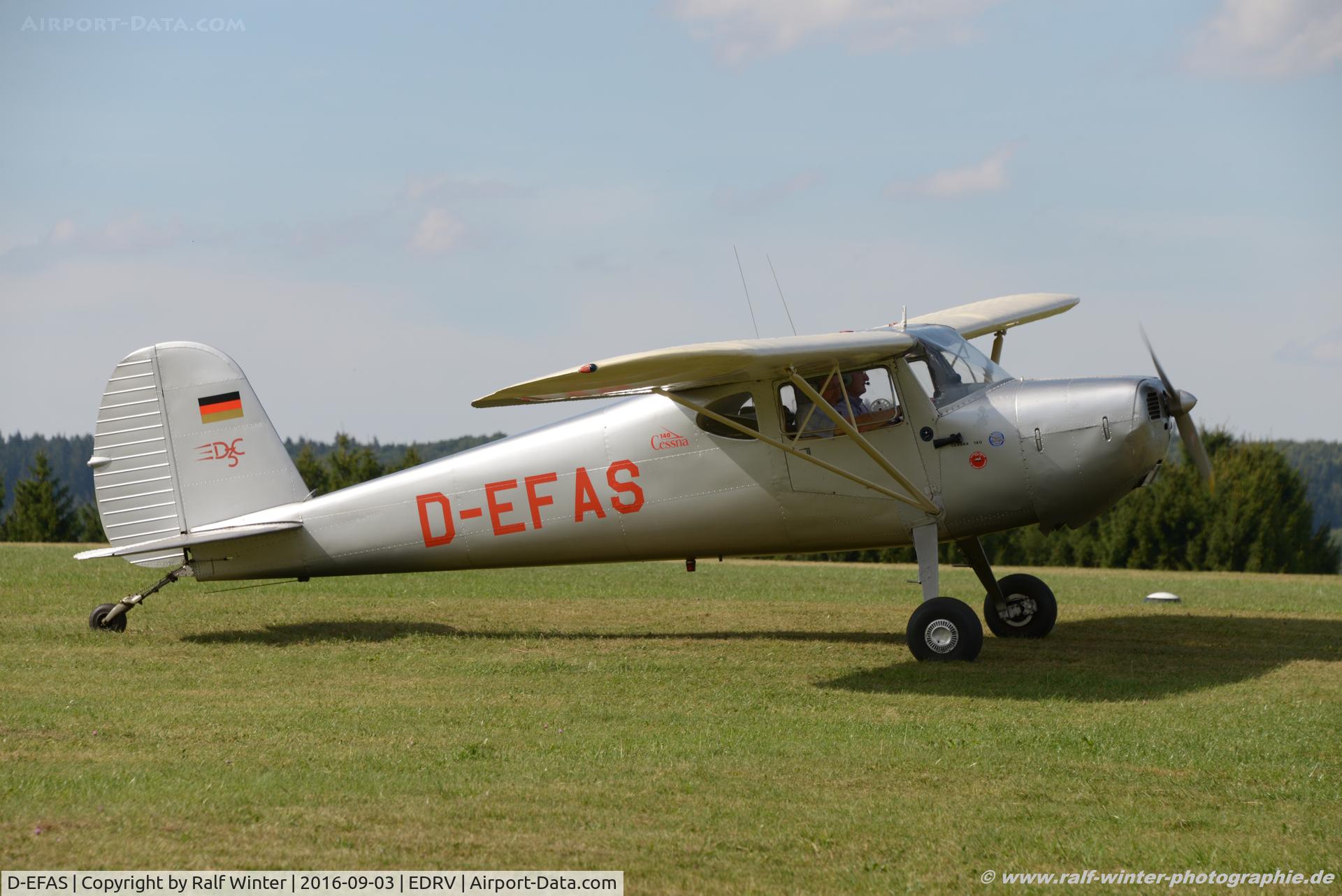 D-EFAS, Cessna 140 C/N 10463, Cessna 140 - Private - 10463 - D-EFAS - 03.09.2016 - EDRV