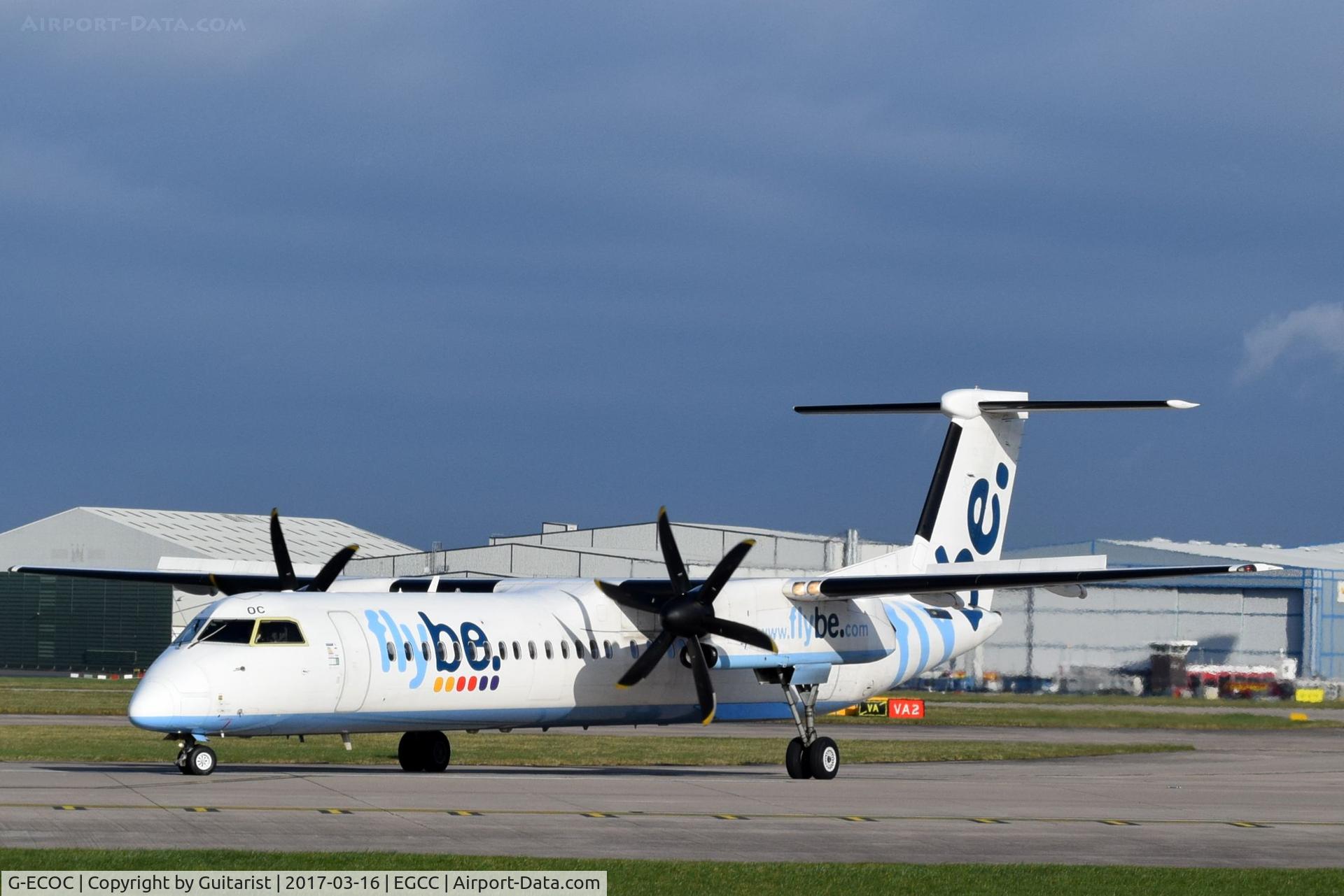 G-ECOC, 2007 De Havilland Canada DHC-8-402Q Dash 8 C/N 4197, At Manchester