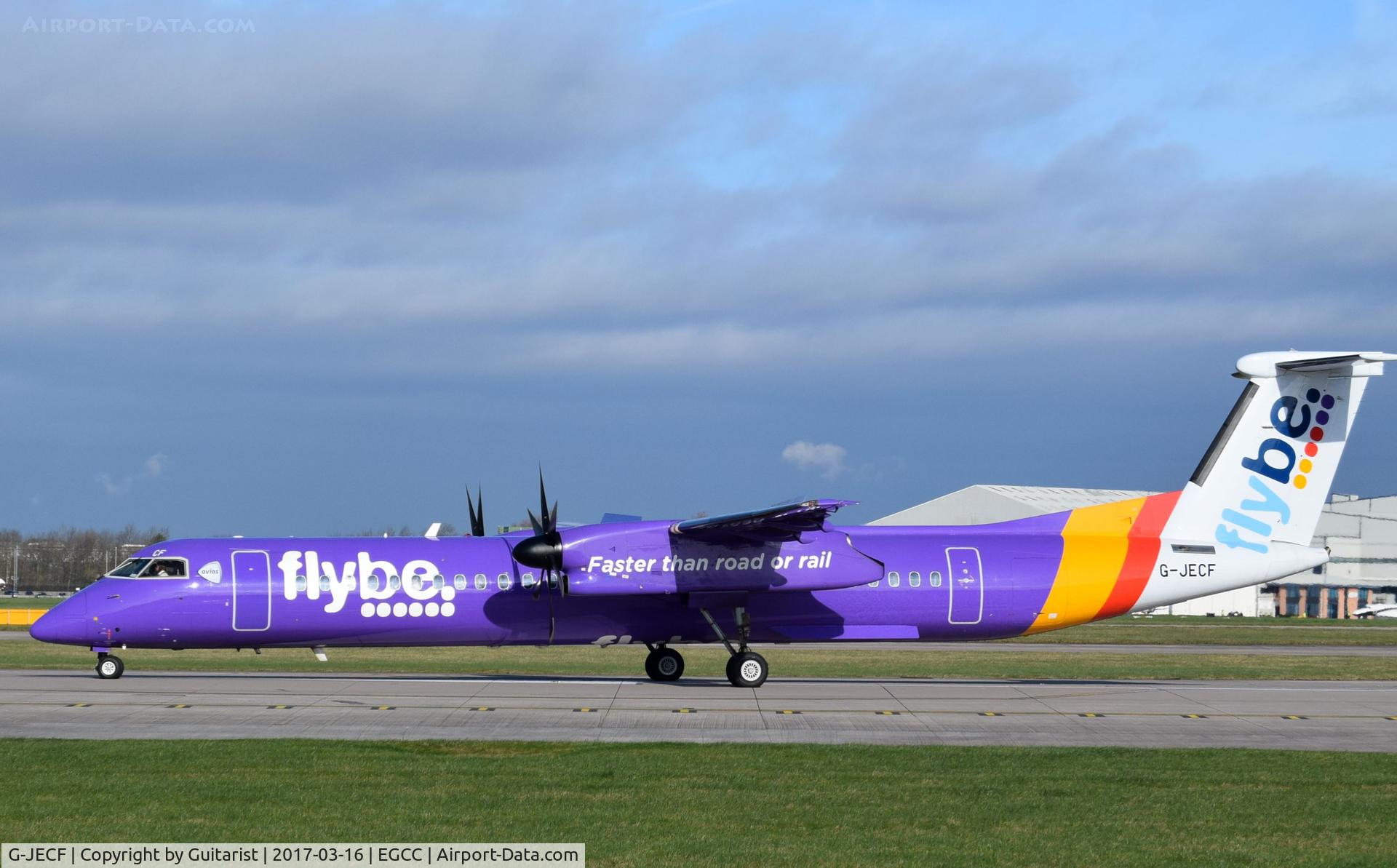 G-JECF, 2004 De Havilland Canada DHC-8-402Q Dash 8 C/N 4095, At Manchester