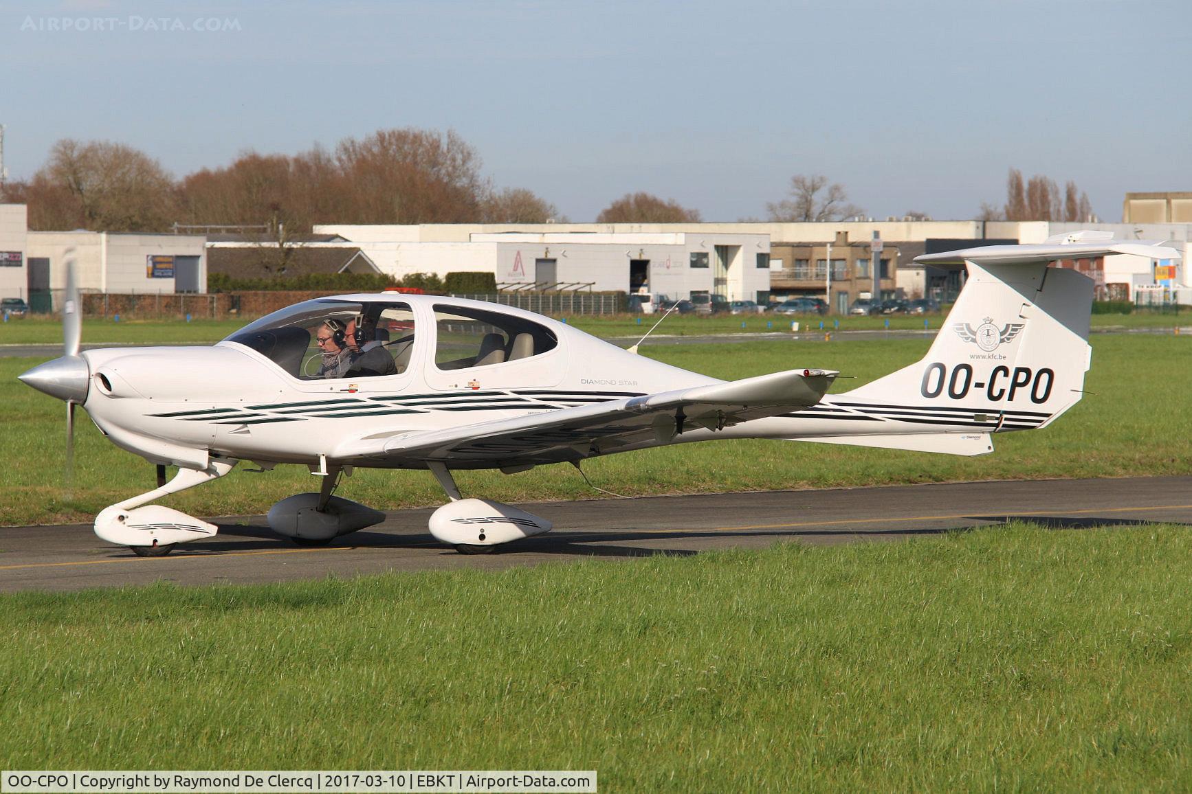 OO-CPO, 2006 Diamond DA-40 Diamond Star C/N 40.638, Taxiing to rwy 06.