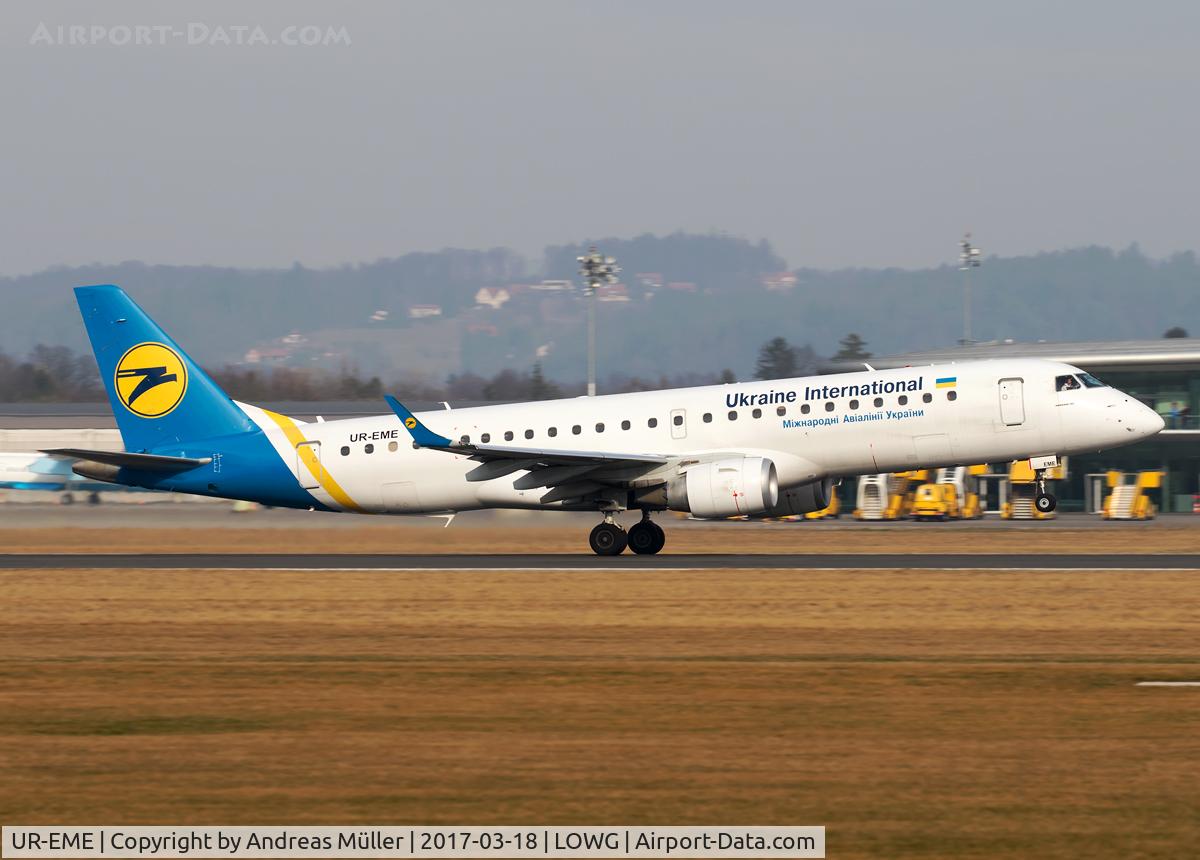 UR-EME, 2013 Embraer 190STD (ERJ-190-100) C/N 19000614, First visit of Ukraine International in GRZ.