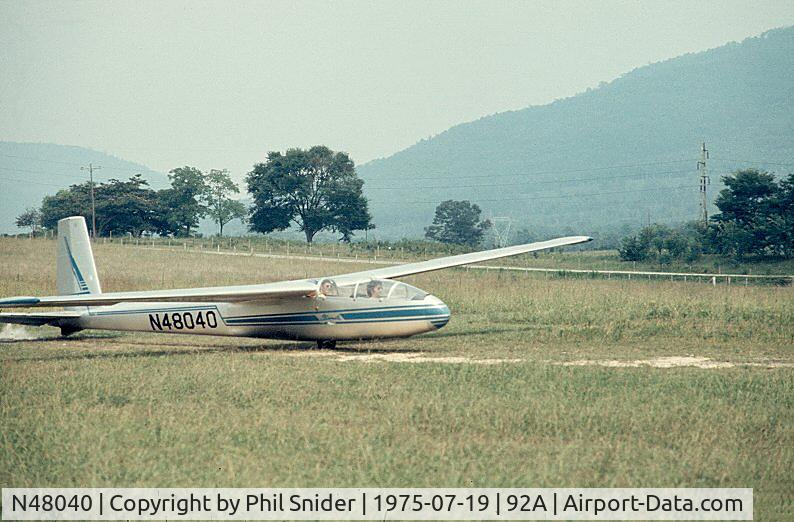 N48040, 1974 Let L-13 Blanik C/N 026118, Blanik L-13 at Chilhowee Gliderport, Benton TN