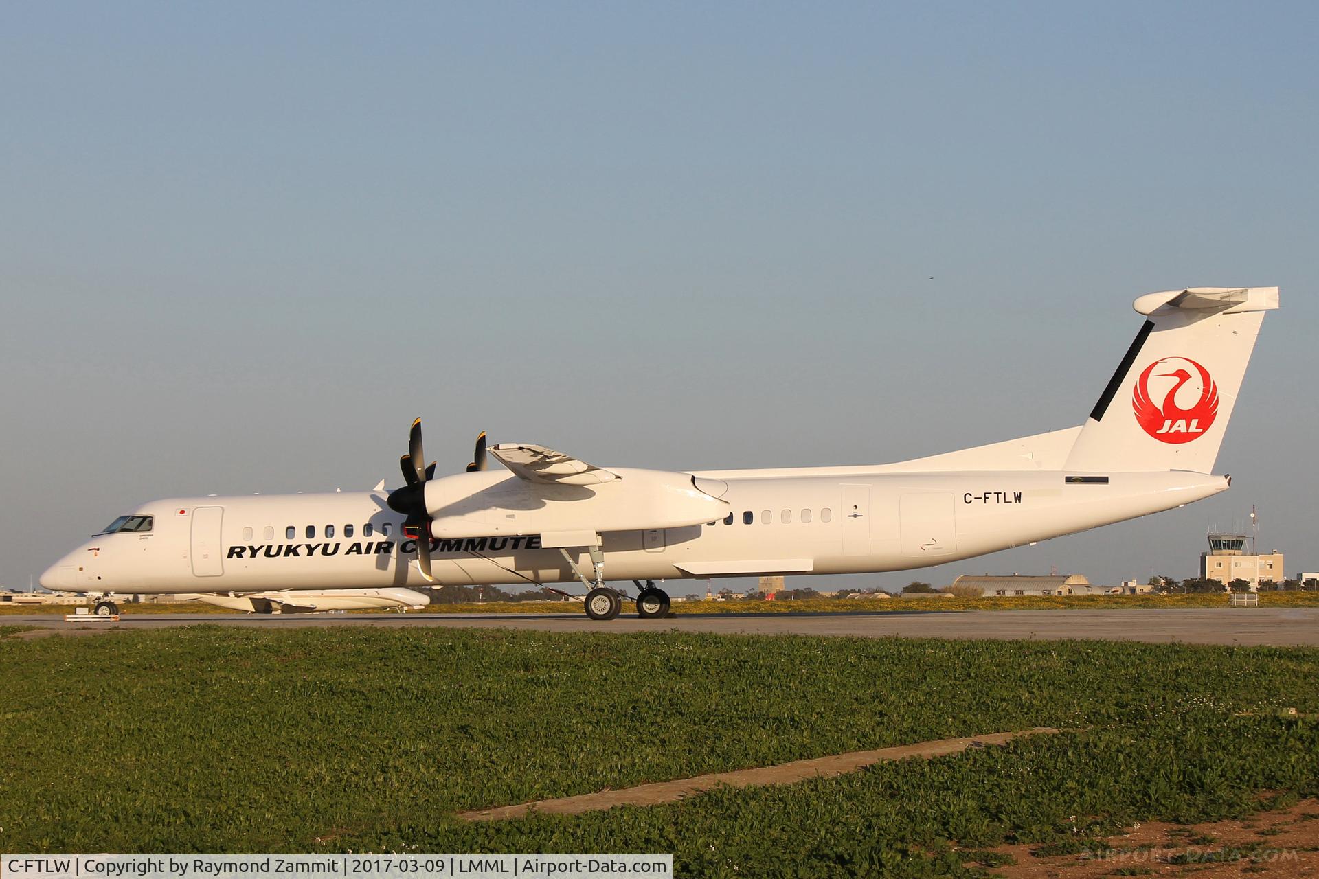 C-FTLW, 2017 Bombardier DHC-8-402Q Dash 8 Dash 8 C/N 4550, Bombardier Dash8 C-FTLW on delivery flight. The aircraft seen here in Malta on it's way to Japan for Ryukyu Air Commuter.