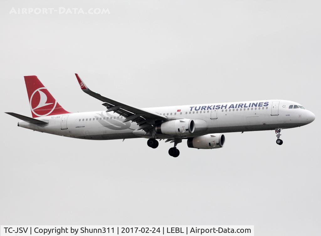 TC-JSV, 2015 Airbus A321-231 C/N 6751, Landing rwy 25R
