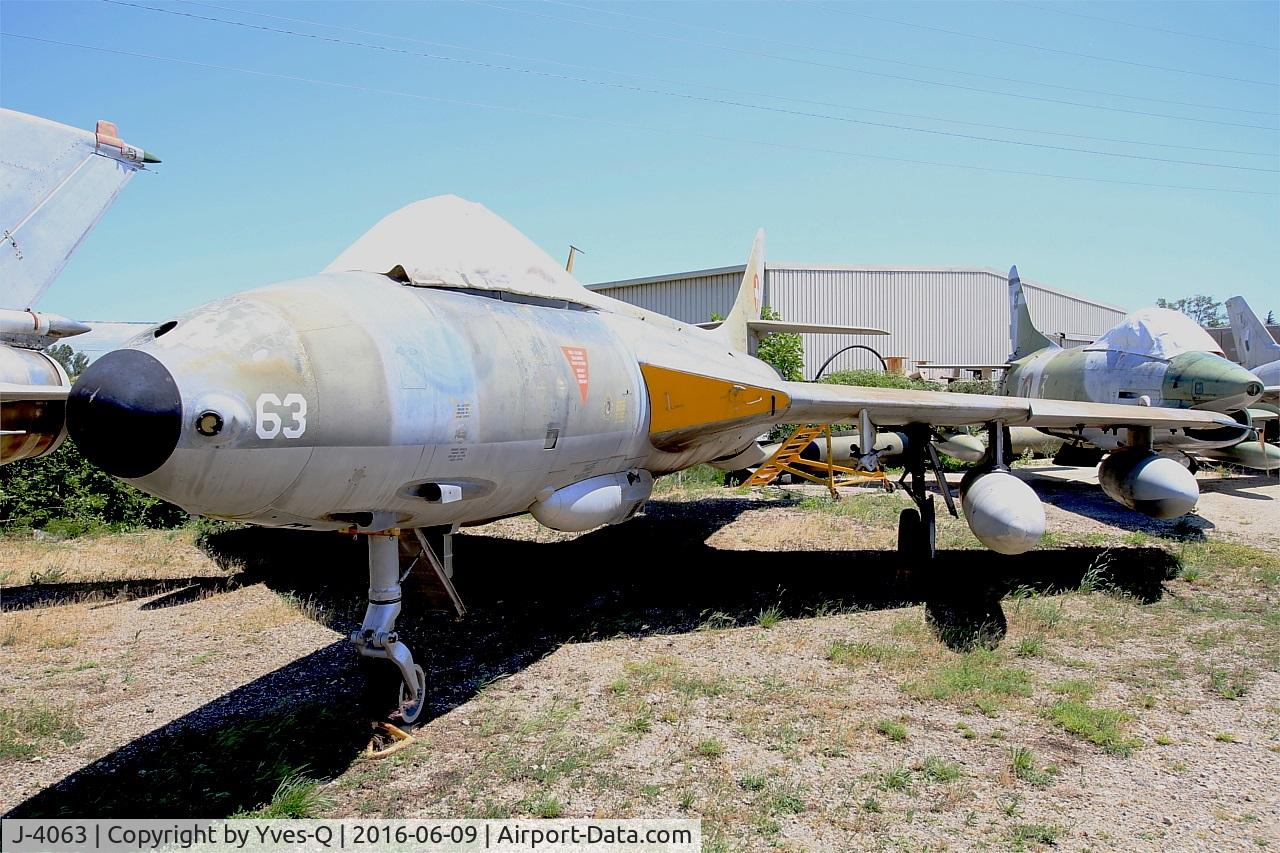 J-4063, 1959 Hawker Hunter F.58 C/N 41H-697430, Hawker Hunter F.58, preserved at Les Amis de la 5ème Escadre Museum, Orange
