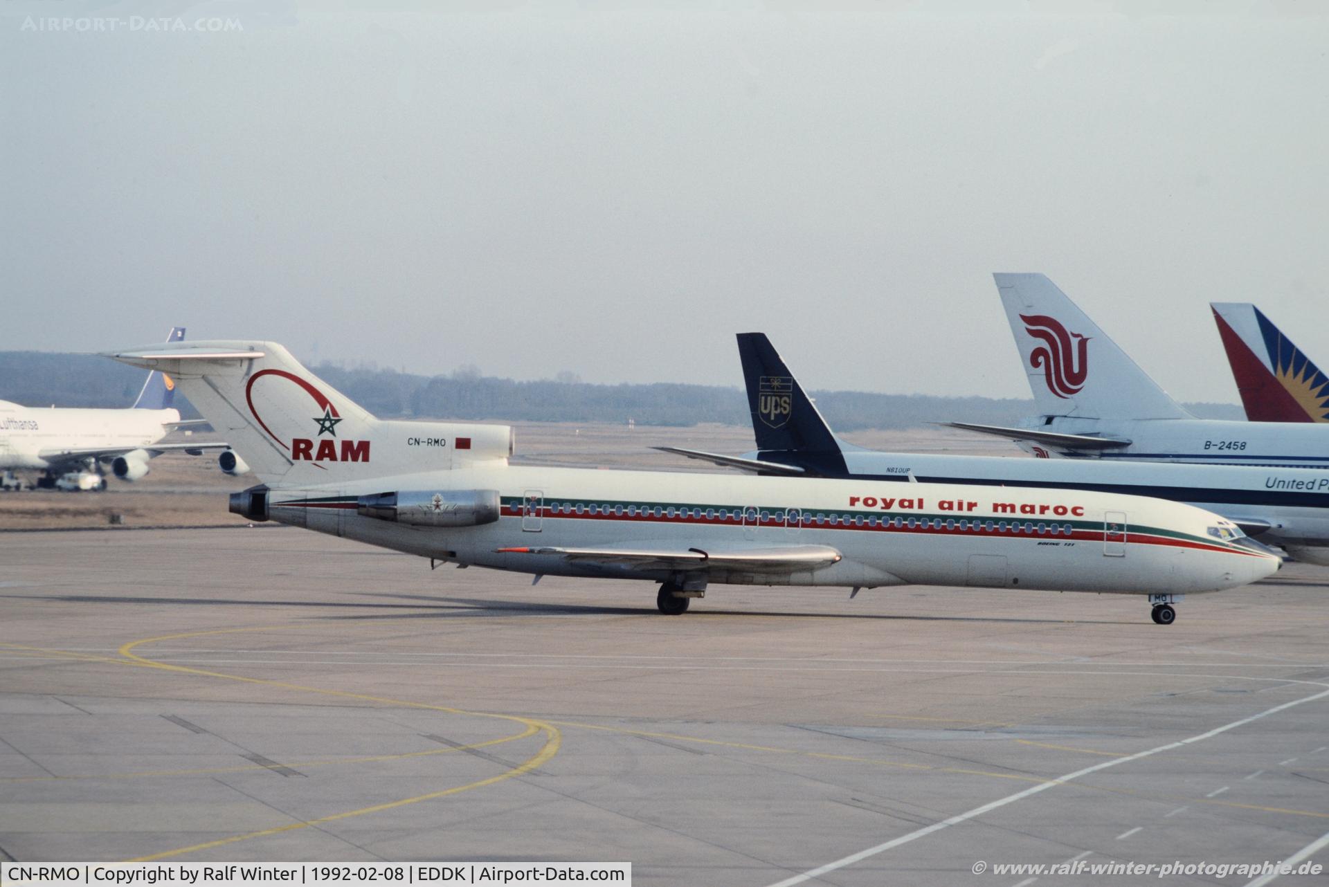 CN-RMO, 1976 Boeing 727-2B6 C/N 21297/1236, Boeing 727-286 - RAM Royal Air Maroc - CN-RMO - 08.02.1992 - CGN