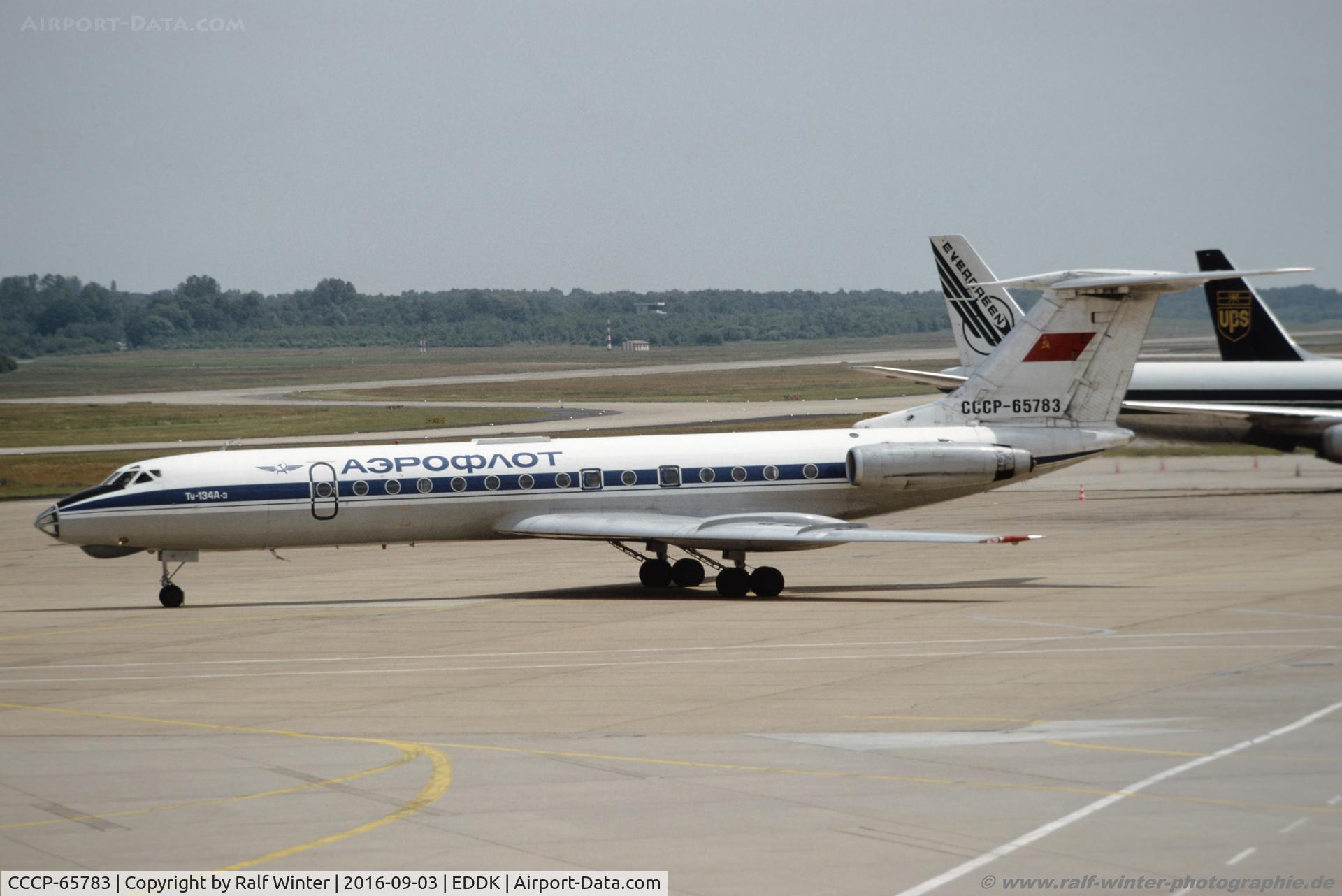 CCCP-65783, 1979 Tupolev Tu-134A-3 C/N 62778, Tupolev Tu134A-3 - Aeroflot - 62778 - CCCP-65783 - 1992 - CGN