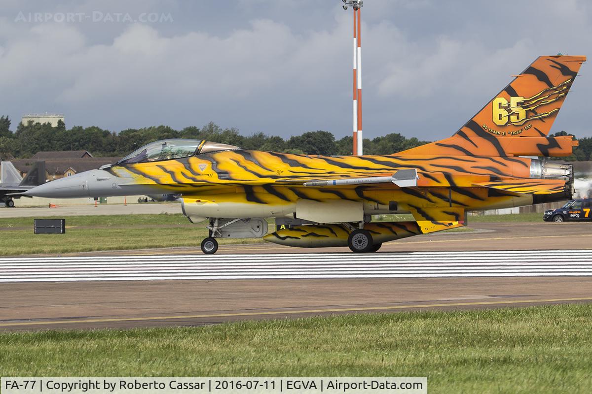 FA-77, SABCA F-16AM Fighting Falcon C/N 6H-77, RIAT 16