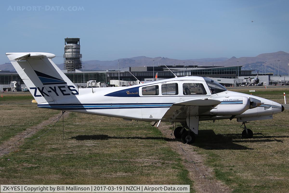 ZK-YES, Beech 76 Duchess C/N ME-29, parked in the sun