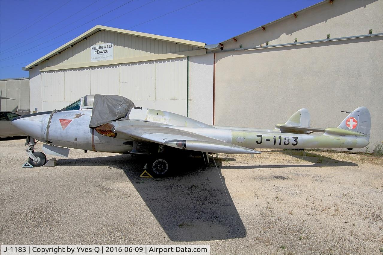 J-1183, 1952 De Havilland (FFA) Vampire FB.6 (DH-100) C/N 692, De Havilland Vampire FB.6, preserved at les amis de la 5ème escadre Museum, Orange