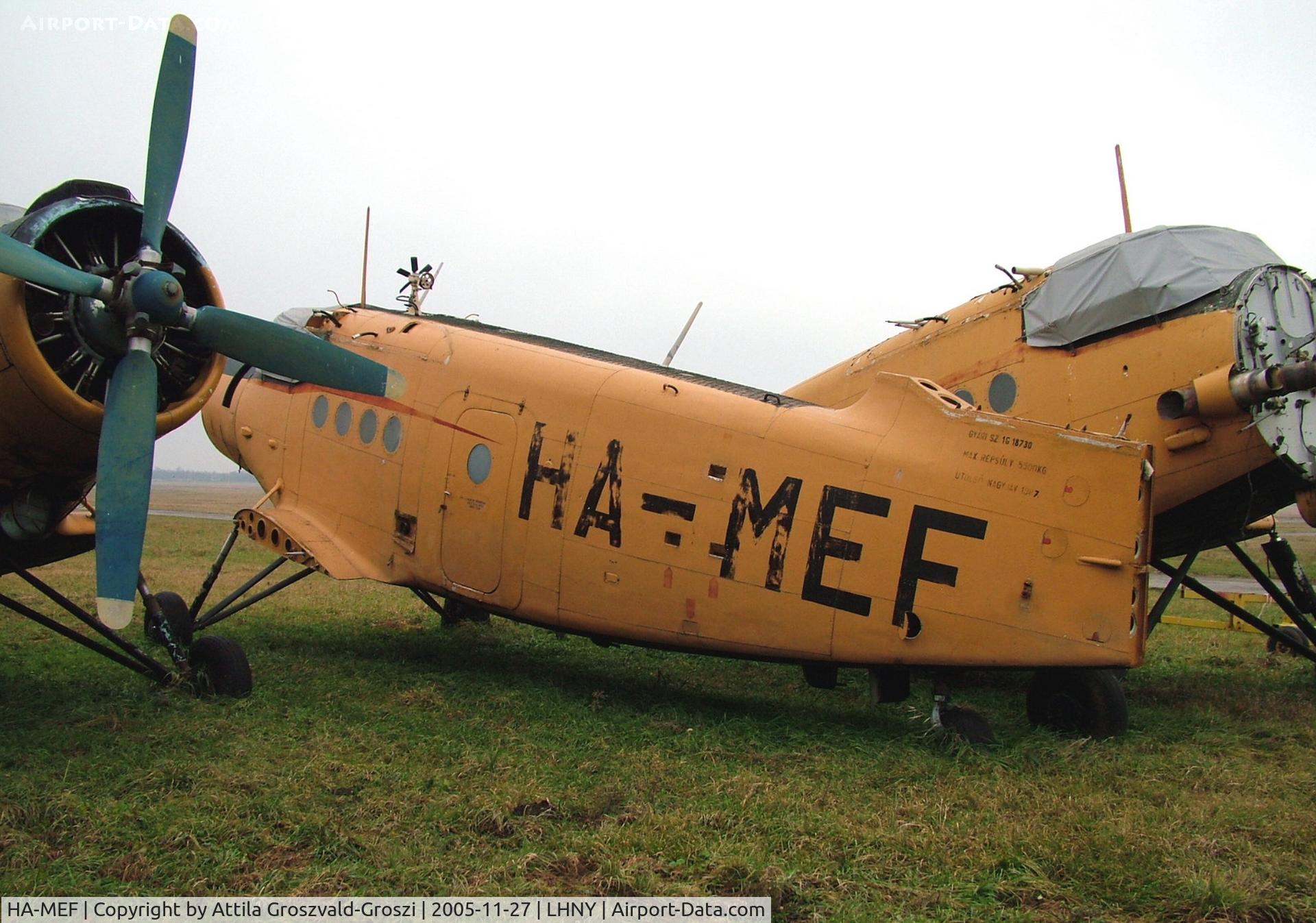 HA-MEF, 1980 PZL-Mielec An-2R C/N 1G187-30, Nyíregyháza Airport, Hungary
