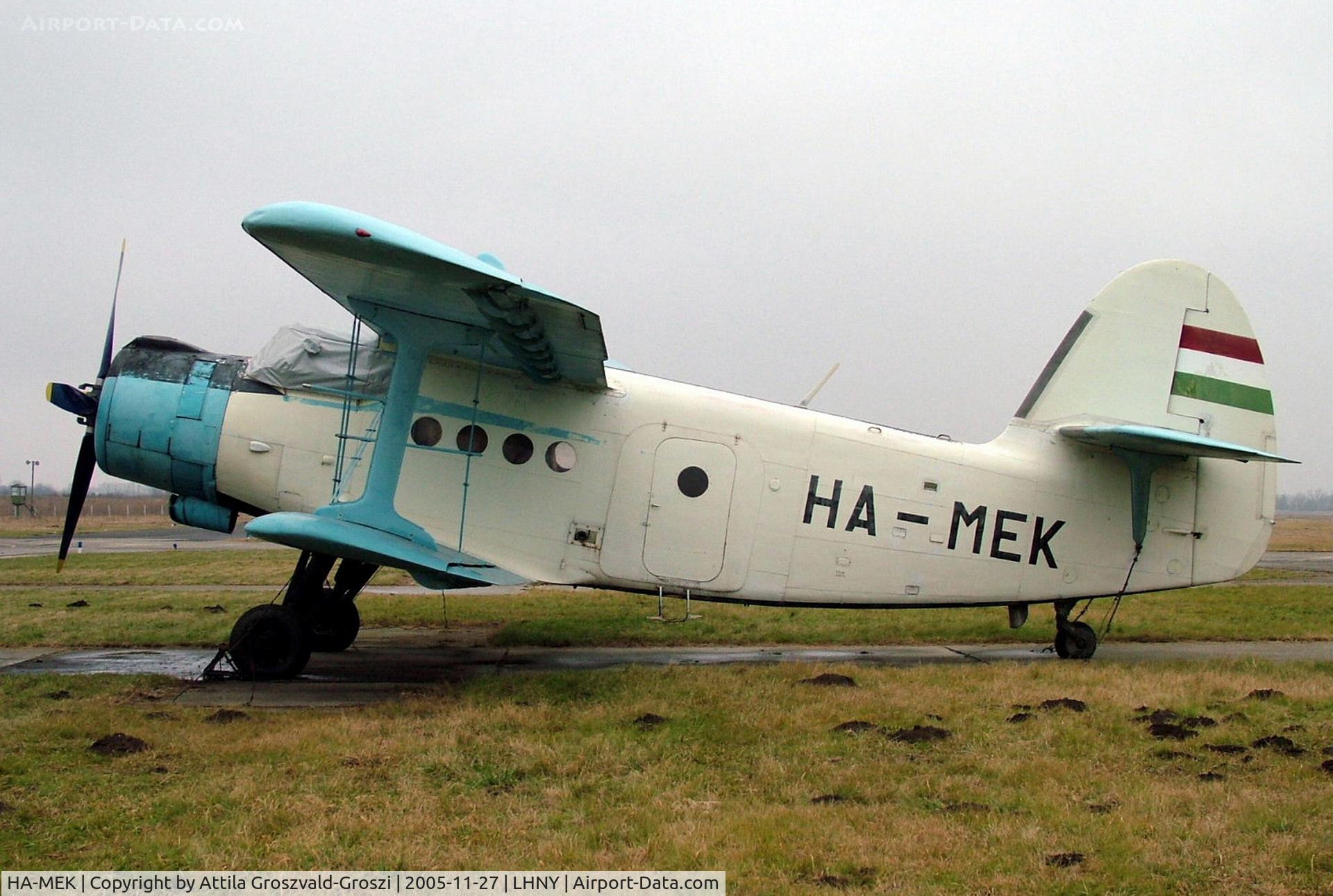 HA-MEK, 1980 Antonov An-2 C/N 1G190-20, Nyíregyháza Airport, Hungary
