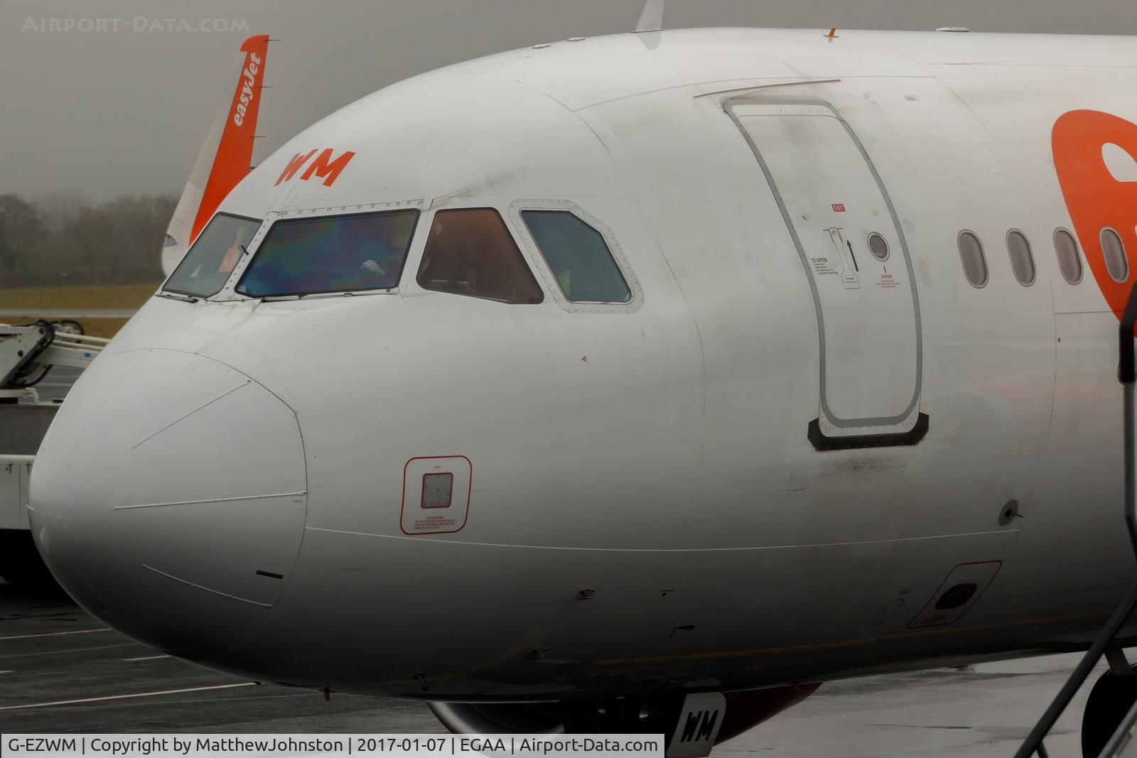 G-EZWM, 2013 Airbus A320-214 C/N 5739, G-EZWM SL on stand at EGAA BFS