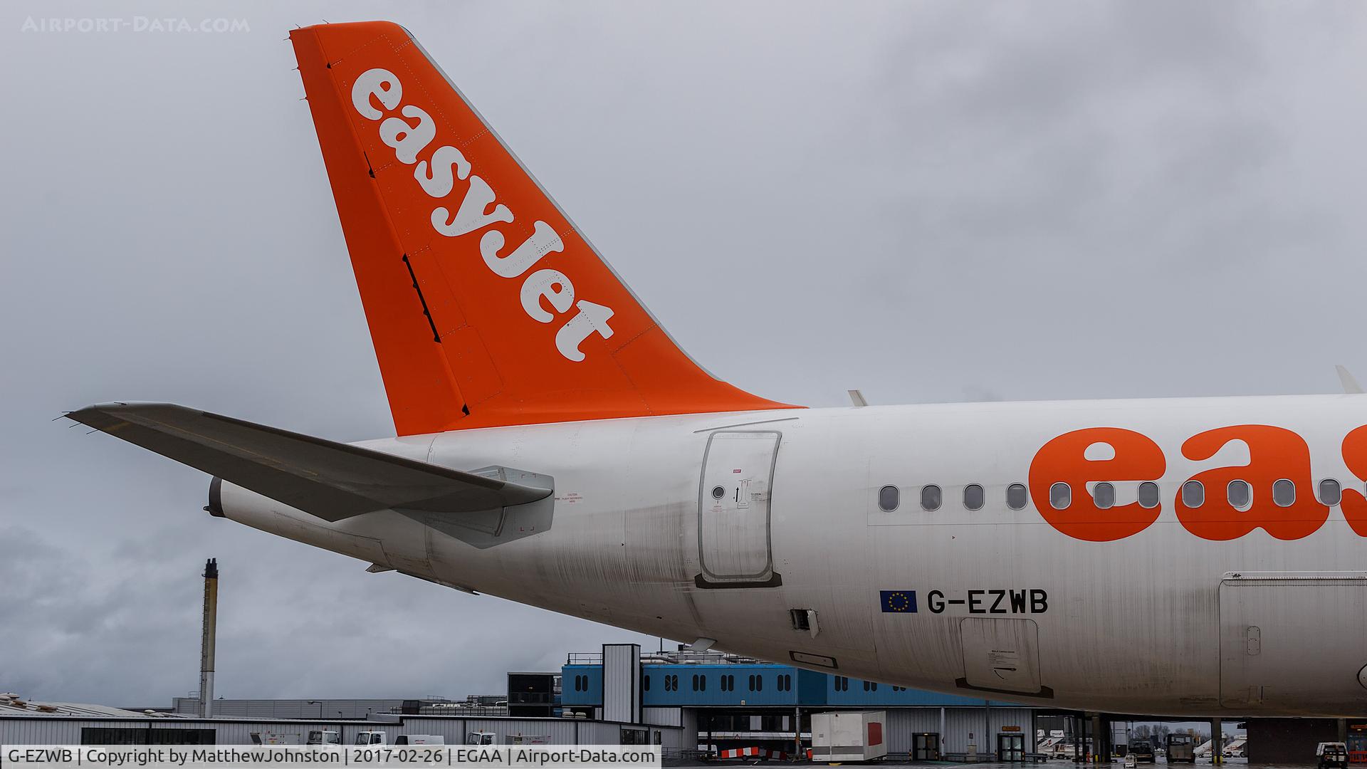 G-EZWB, 2012 Airbus A320-214 C/N 5224, Tail of G-EZWB