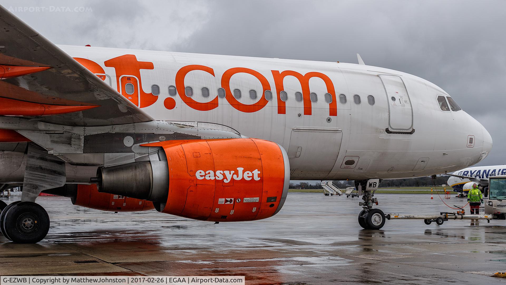 G-EZWB, 2012 Airbus A320-214 C/N 5224, G-EZWB pushed off stand