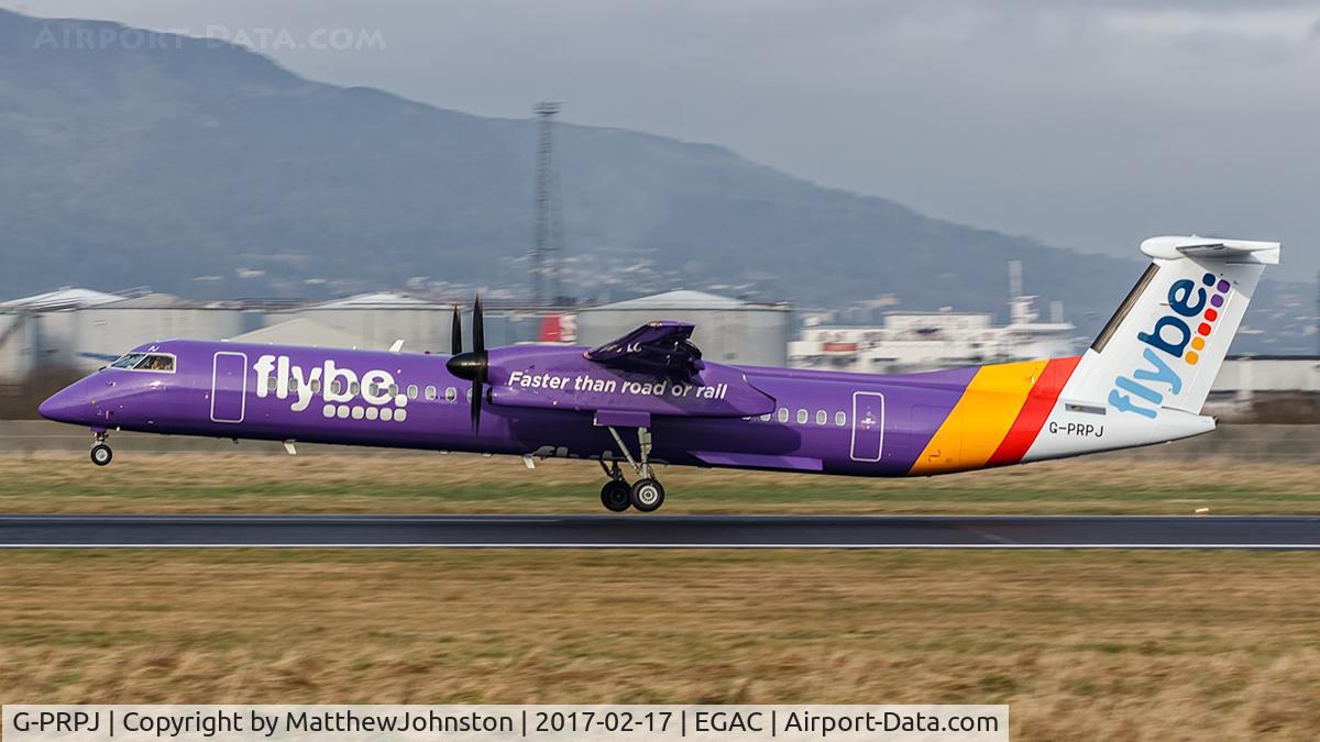G-PRPJ, 2008 De Havilland Canada DHC-8-402 Dash 8 C/N 4202, Landing 22 BHD