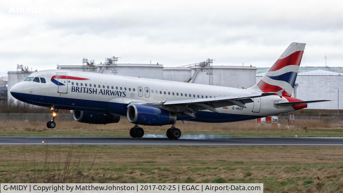 G-MIDY, 1999 Airbus A320-232 C/N 1014, Landing