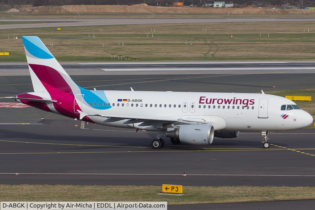 D-ABGK, 2008 Airbus A319-112 C/N 3447, Eurowings