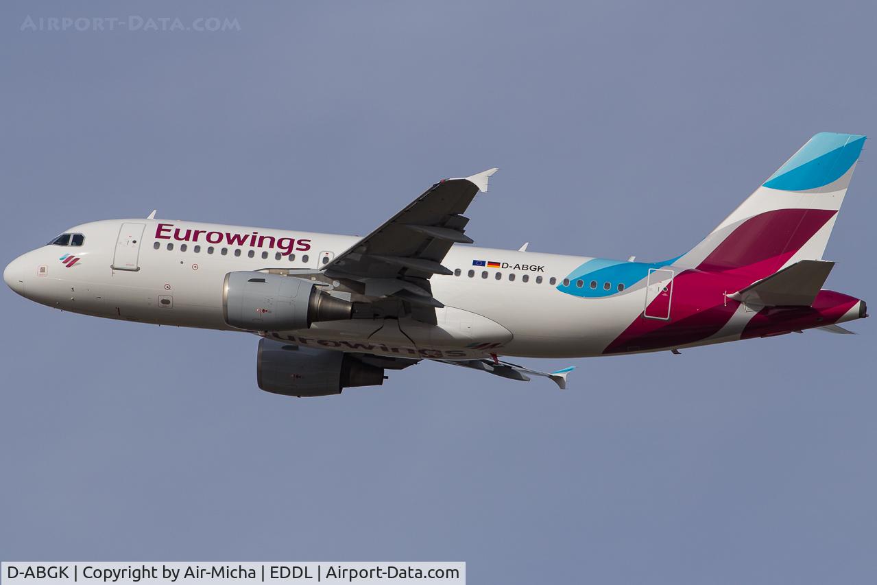 D-ABGK, 2008 Airbus A319-112 C/N 3447, Eurowings