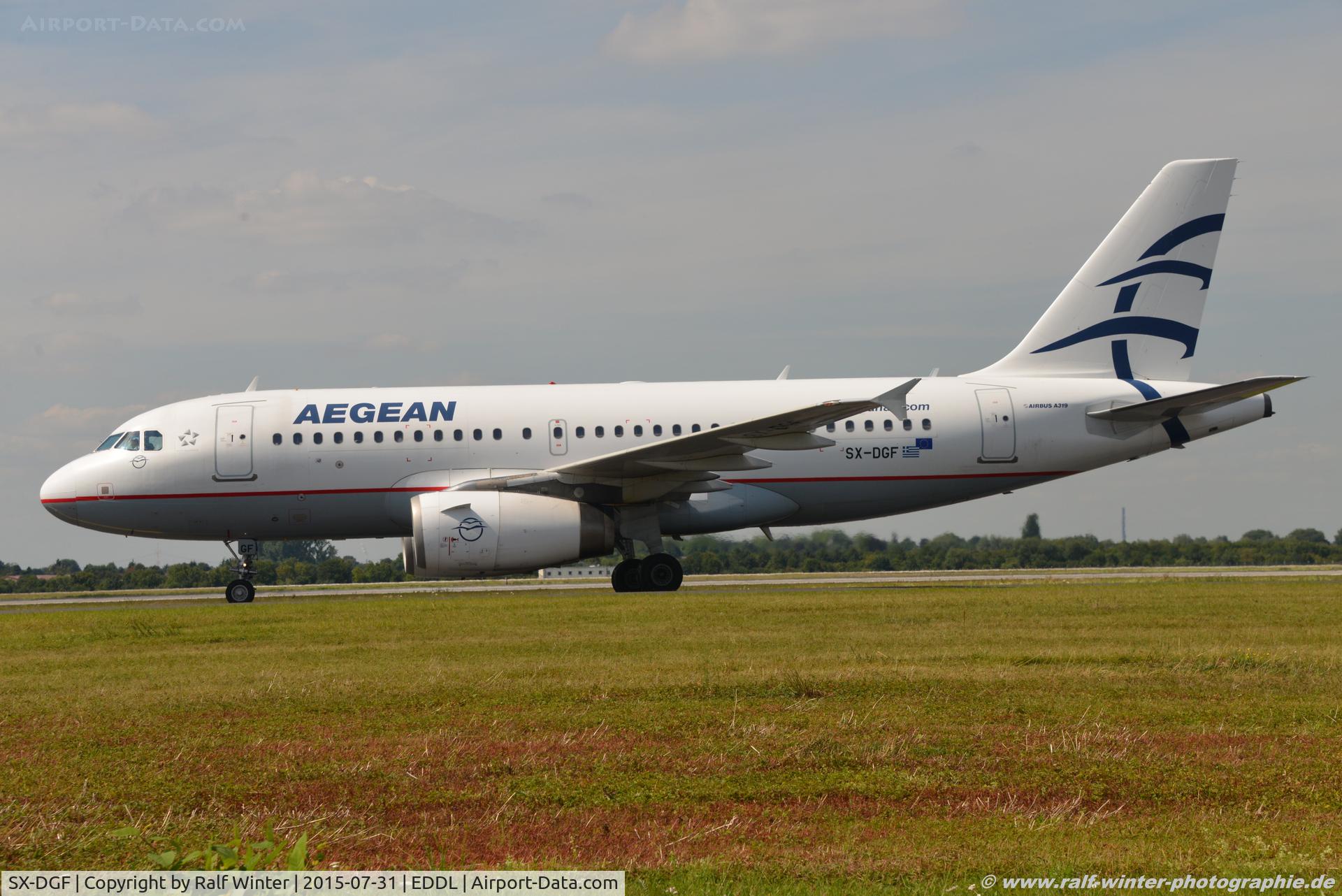 SX-DGF, 2005 Airbus A319-132 C/N 2468, Airbus A319-132 - A3 AEE Aegean Airlines - 2468 - SX-DGF - 31.07.2015 - DUS