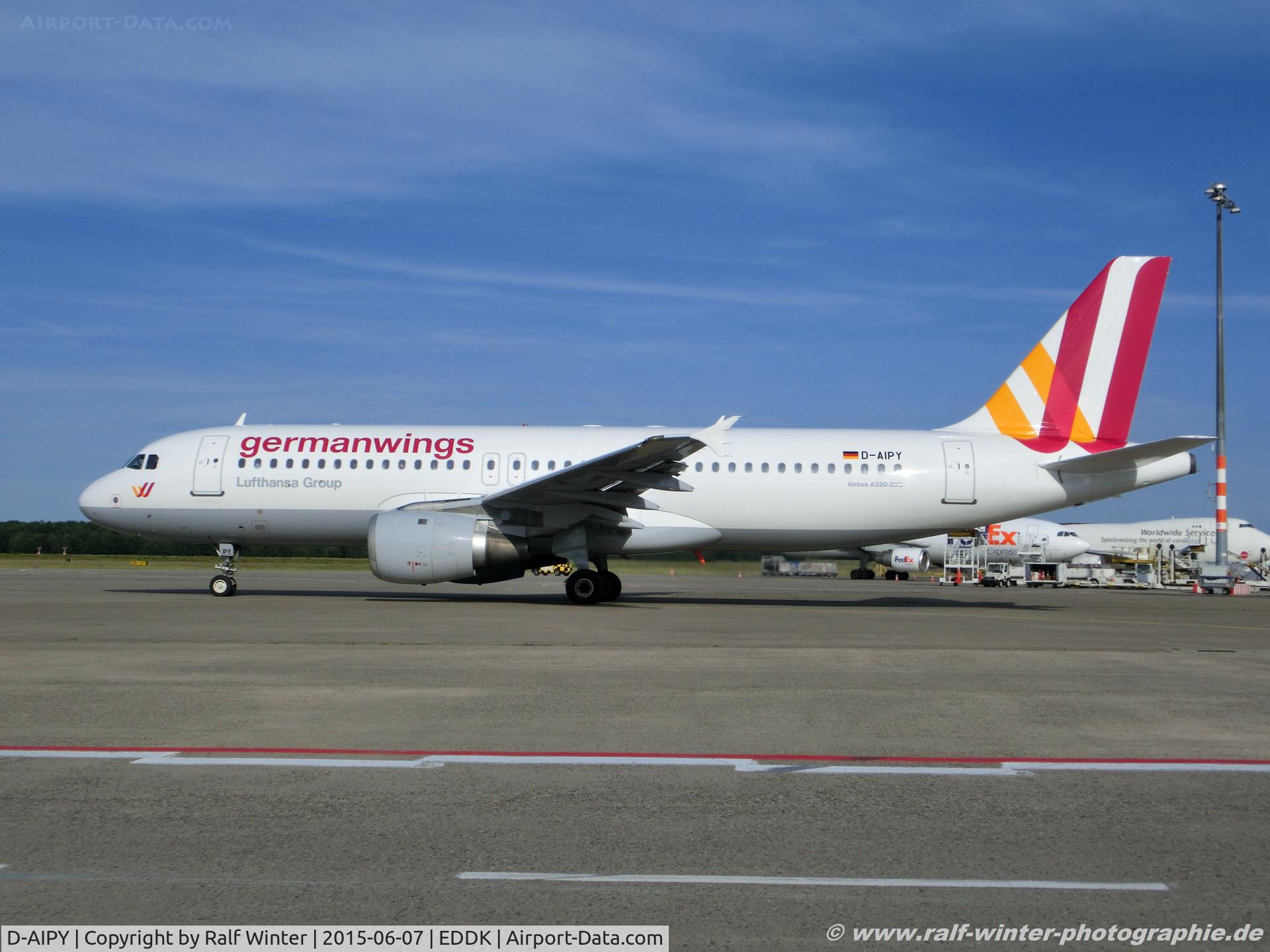 D-AIPY, 1991 Airbus A320-211 C/N 161, Airbus A320-211 - 4U GWI Germanwings ex Lufthansa 'Magdeburg' - 161 - D-AIPY - 07.06.2015 - CGN