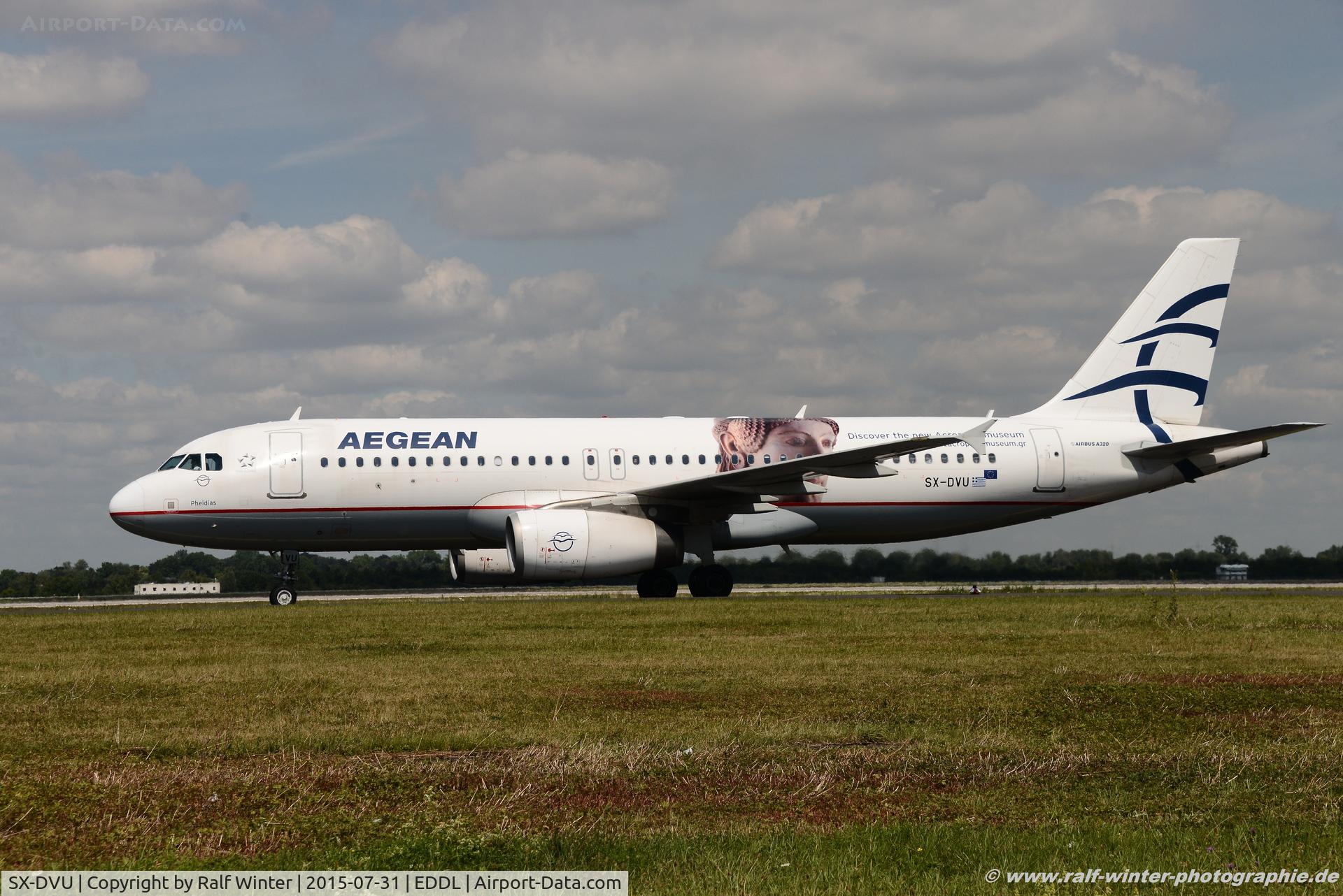 SX-DVU, 2009 Airbus A320-232 C/N 3753, Airbus A320-232 - A3 AEE Aegean Airlines 'Pheidias' Acropolis Museum Livery - 3753 - SX-DVU - 31.07.2015 - DUS