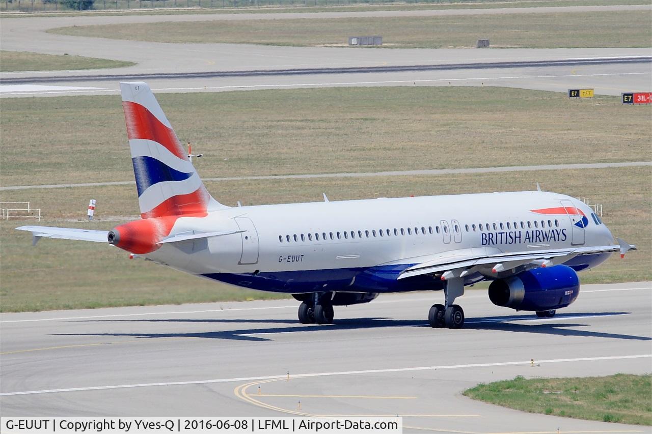 G-EUUT, 2007 Airbus A320-232 C/N 3314, Airbus A320-232, Ready to take off rwy 31R, Marseille-Provence Airport (LFML-MRS)