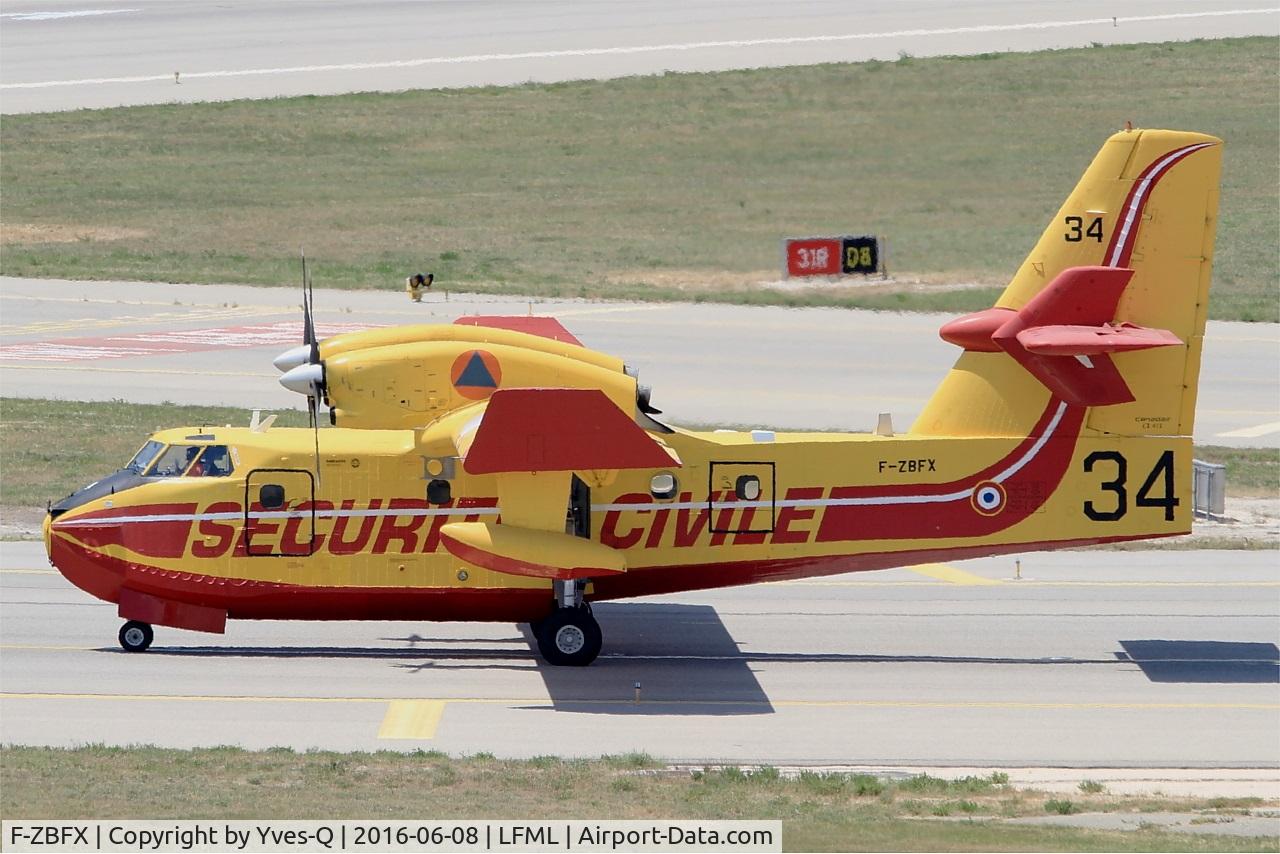 F-ZBFX, Canadair CL-215-6B11 CL-415 C/N 2007, Canadair CL-415, Holding point Rwy 31R, Marseille-Provence Airport (LFML-MRS)