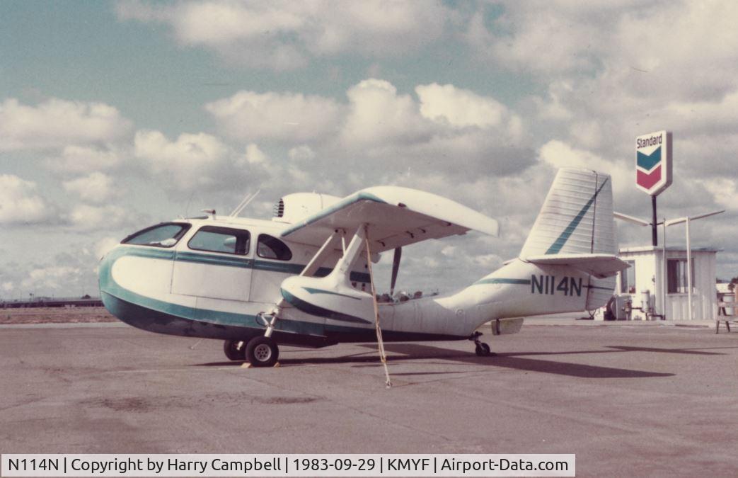 N114N, Republic RC-3 Seabee C/N 950, Tethered at Montgomery Field