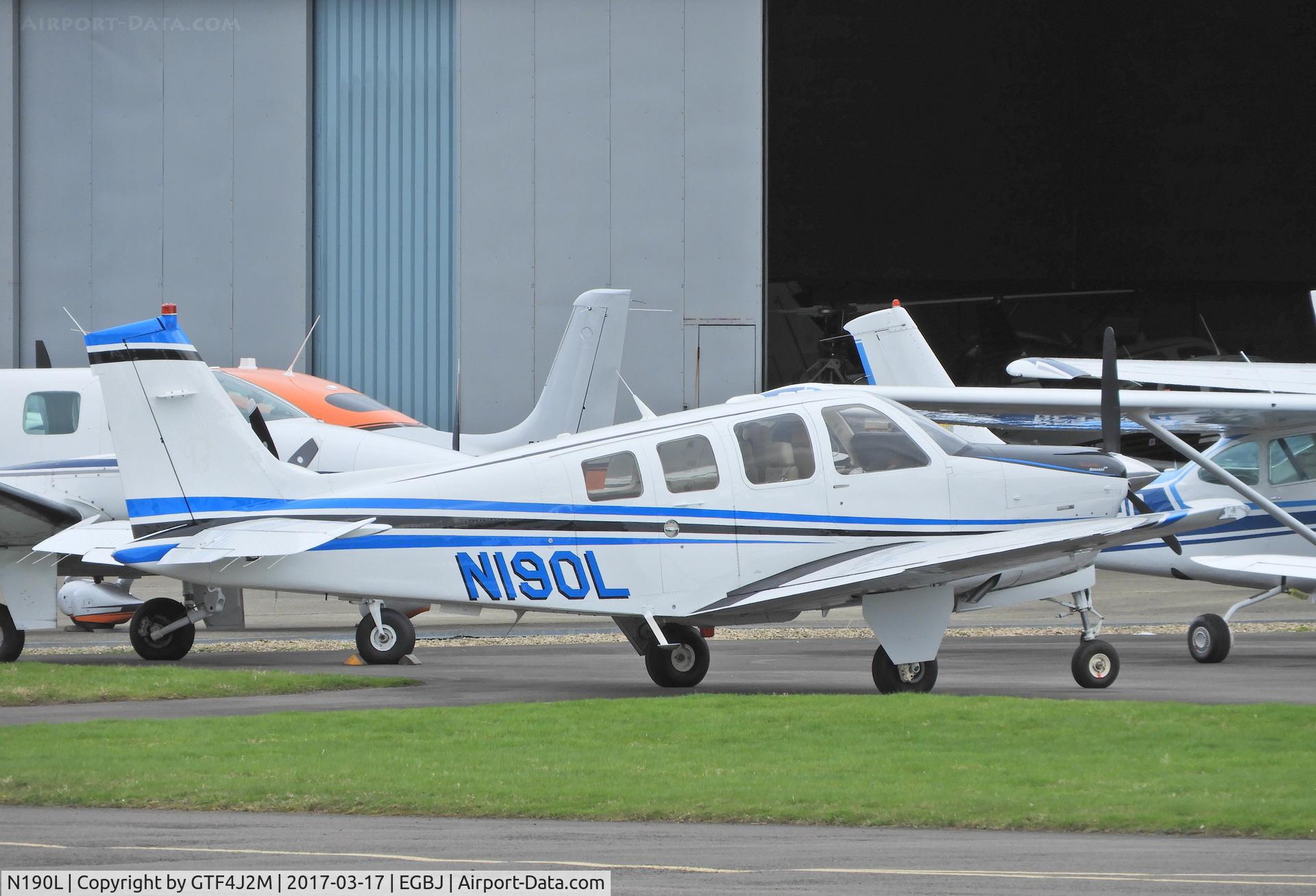 N190L, 2010 Hawker Beechcraft G36 Bonanza C/N E-3932, N190L at Staverton 17.3.17