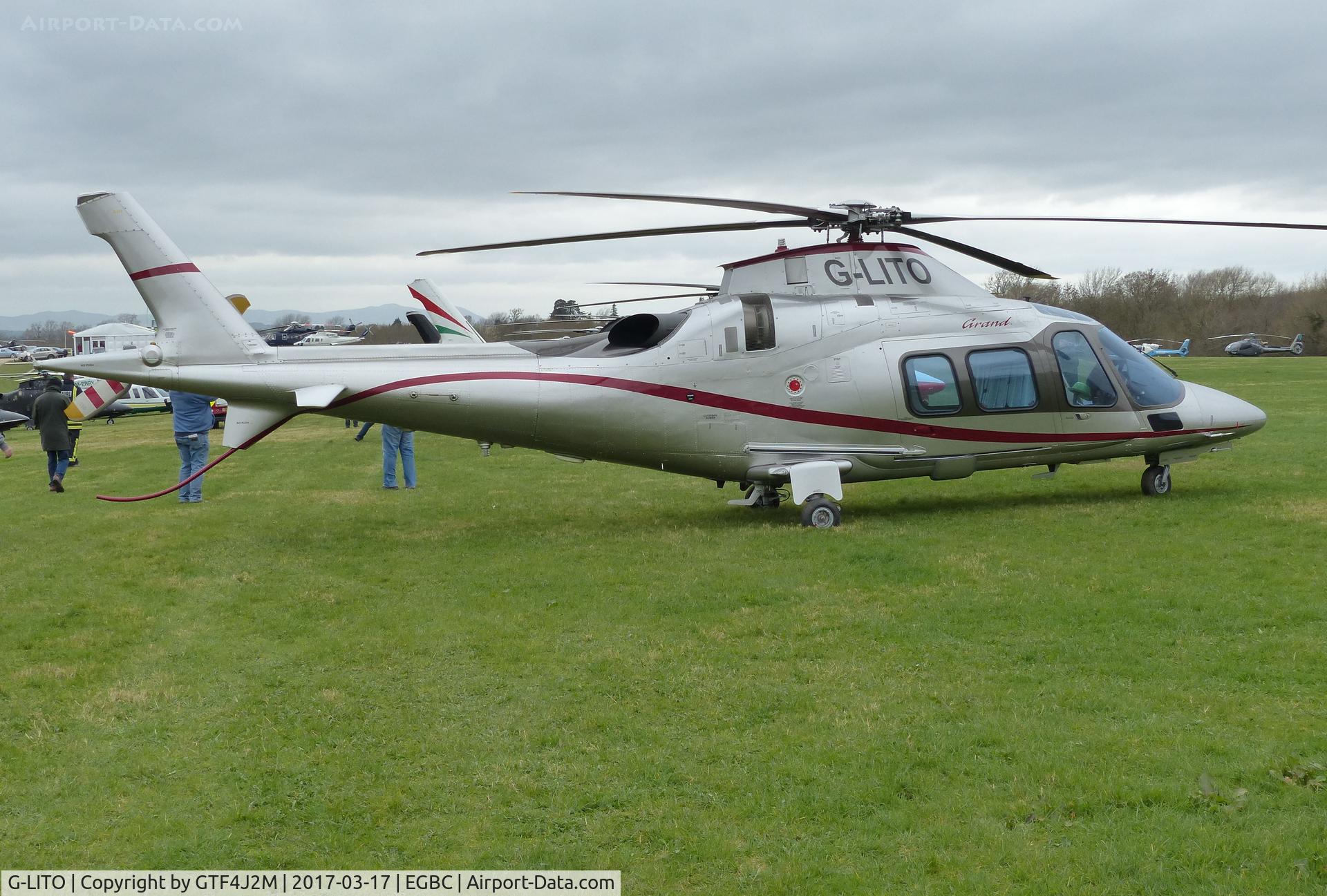 G-LITO, 2006 Agusta A109S Grand C/N 22015, G-LITO at Cheltenham 17.3.17