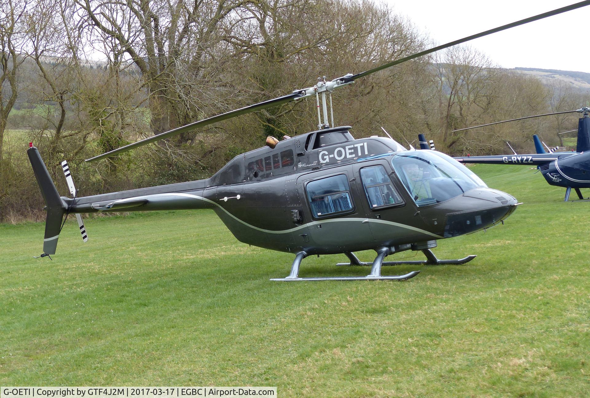 G-OETI, 1978 Bell 206B JetRanger III C/N 2533, G-OETI at Cheltenham 17.3.17