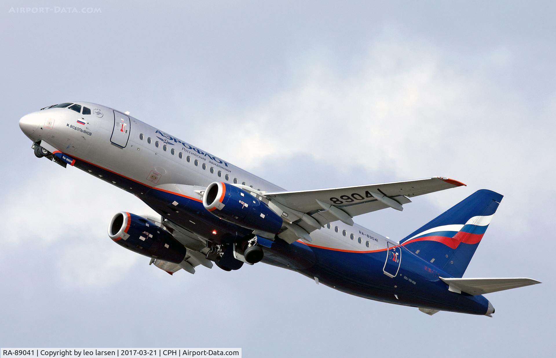 RA-89041, 2014 Sukhoi SuperJet 100-95LR C/N 95063, Copenhagen 21.3.2017