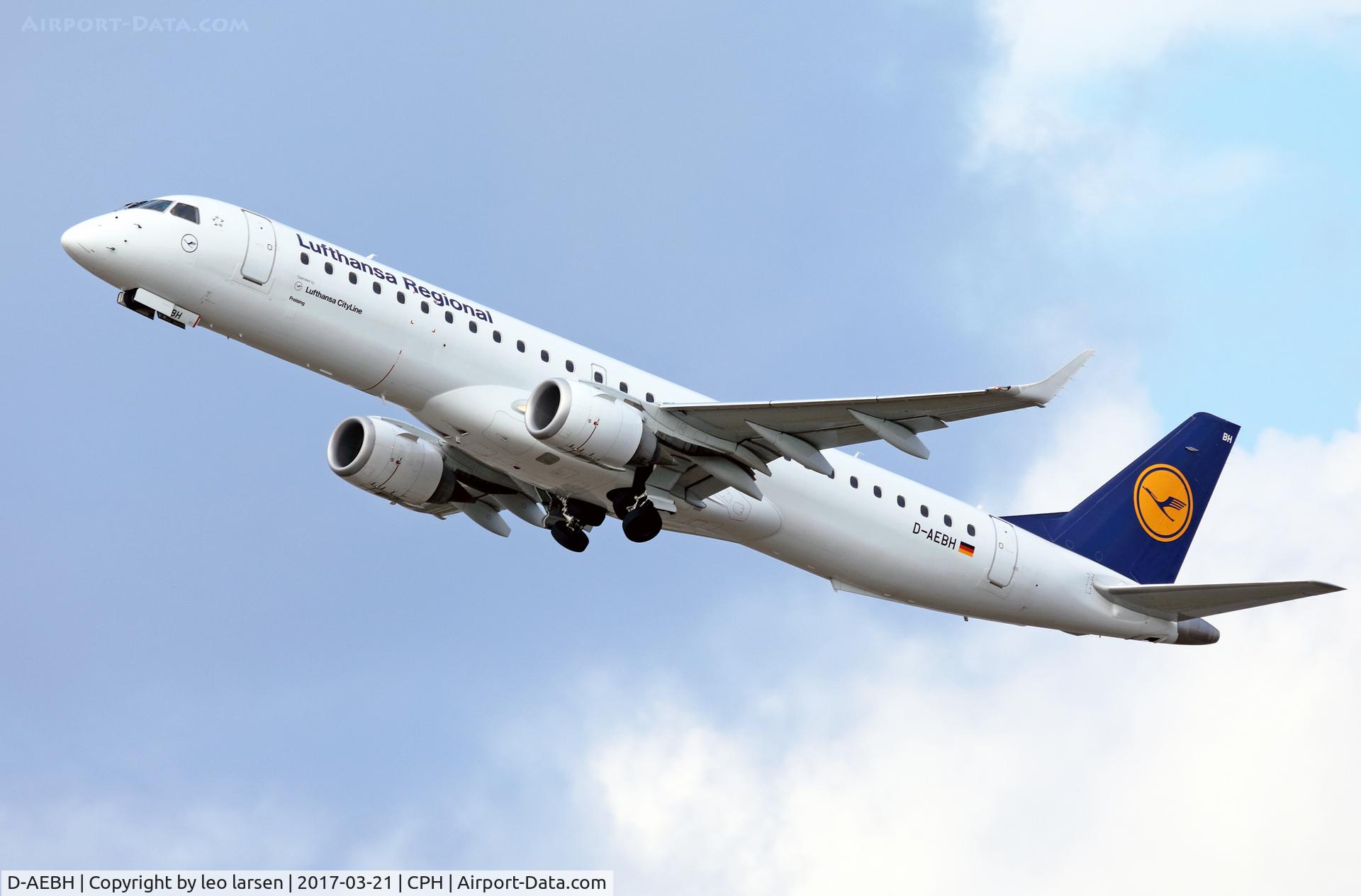 D-AEBH, 2011 Embraer 195LR (ERJ-190-200LR) C/N 19000447, Copenhagen 21.3.2017