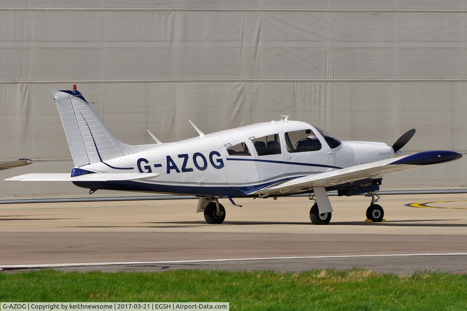 G-AZOG, 1971 Piper PA-28R-200-2 Cherokeee Arrow II C/N 28R-7235009, Nice Visitor.