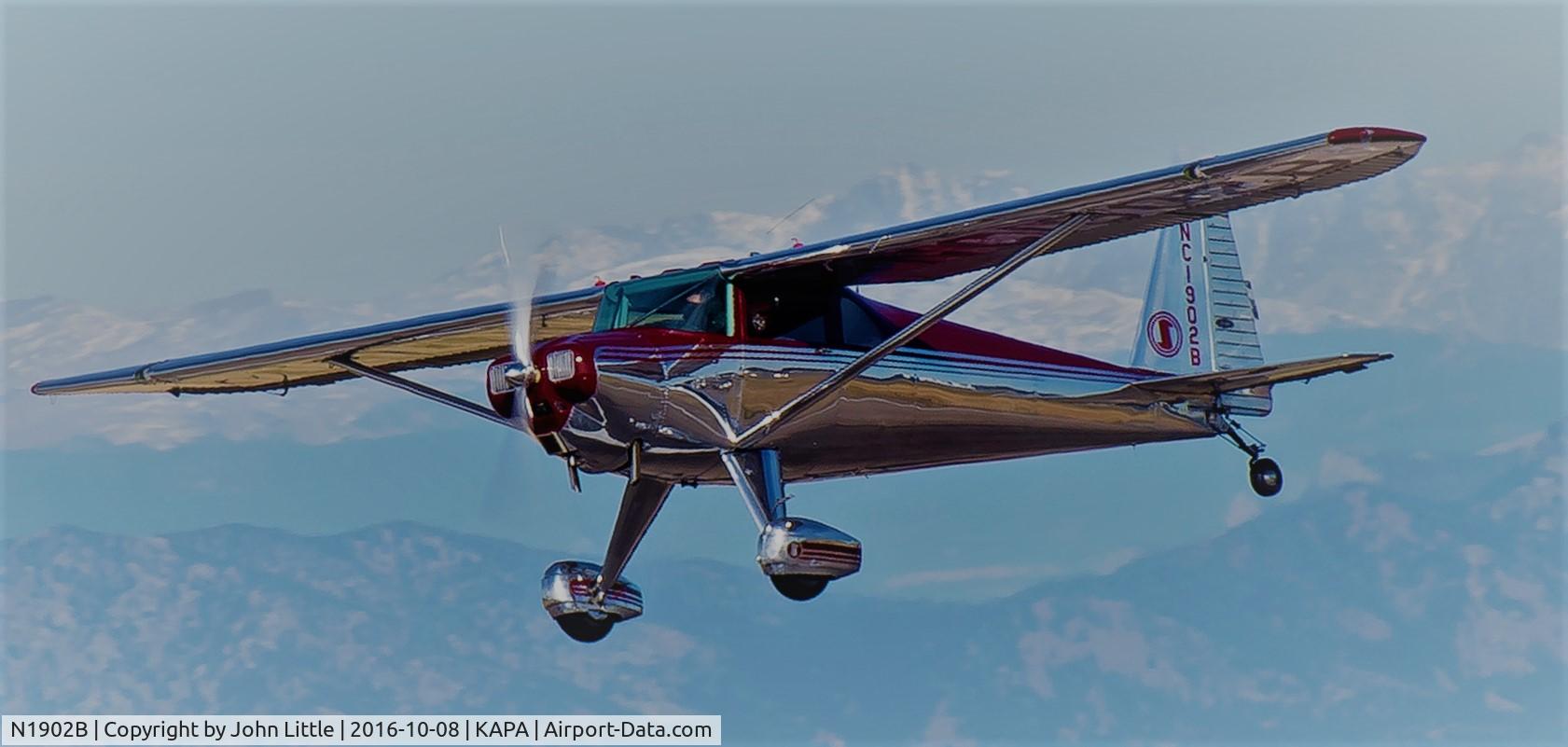 NC1902B, 1948 Luscombe Silvaire 8F C/N 6329, Approach to Centennial