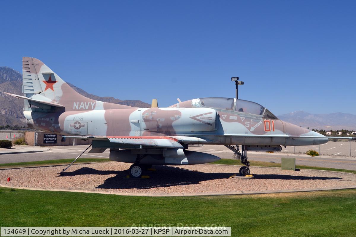 154649, Douglas TA-4J Skyhawk C/N 13767, At the Palm Springs Air Museum