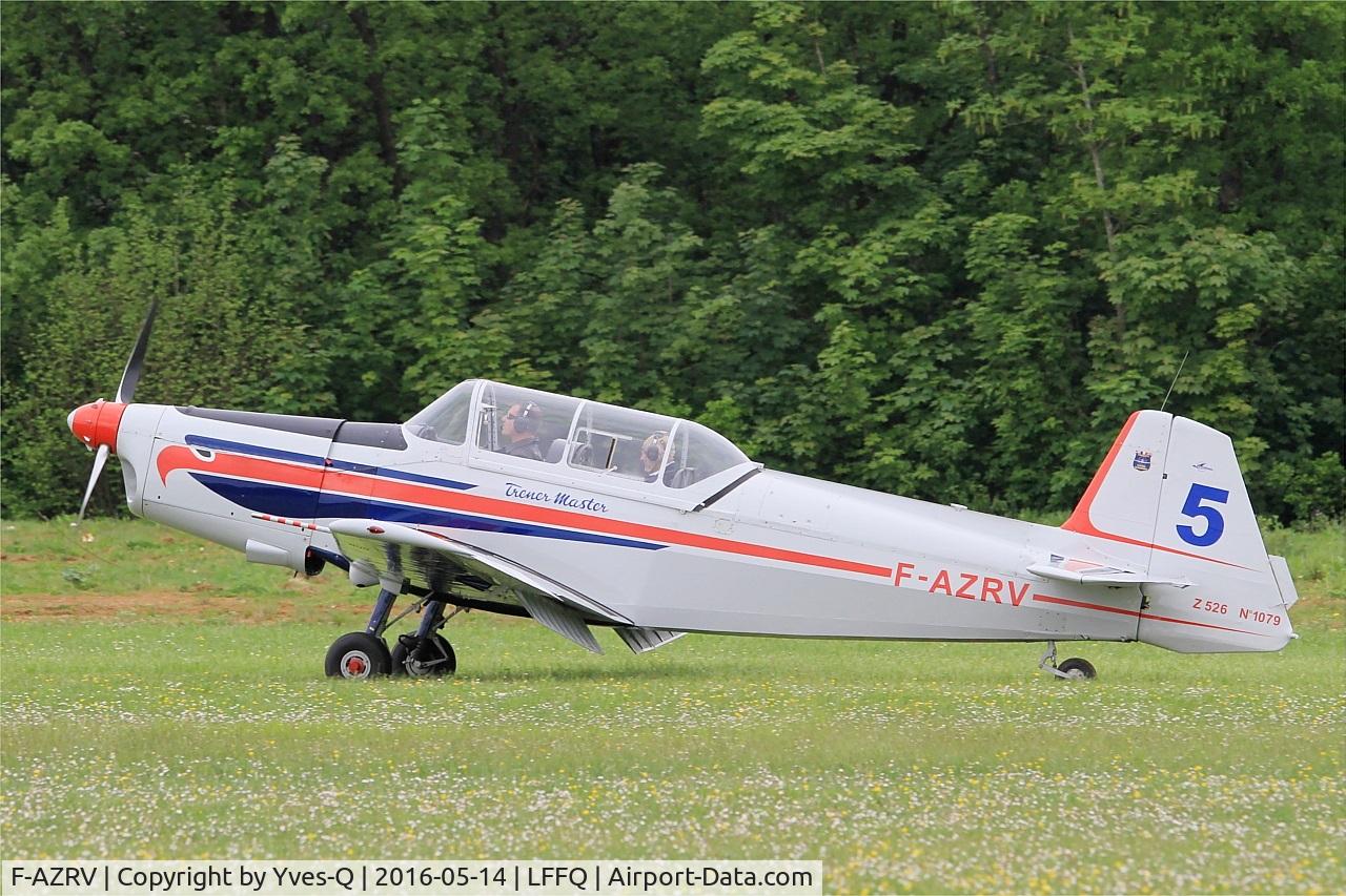 F-AZRV, Zlin Z-526 Trener Master C/N 1079, Zlin Z-526 Trener Master, Landing rwy 28, La Ferté-Alais airfield (LFFQ) Air show 2016