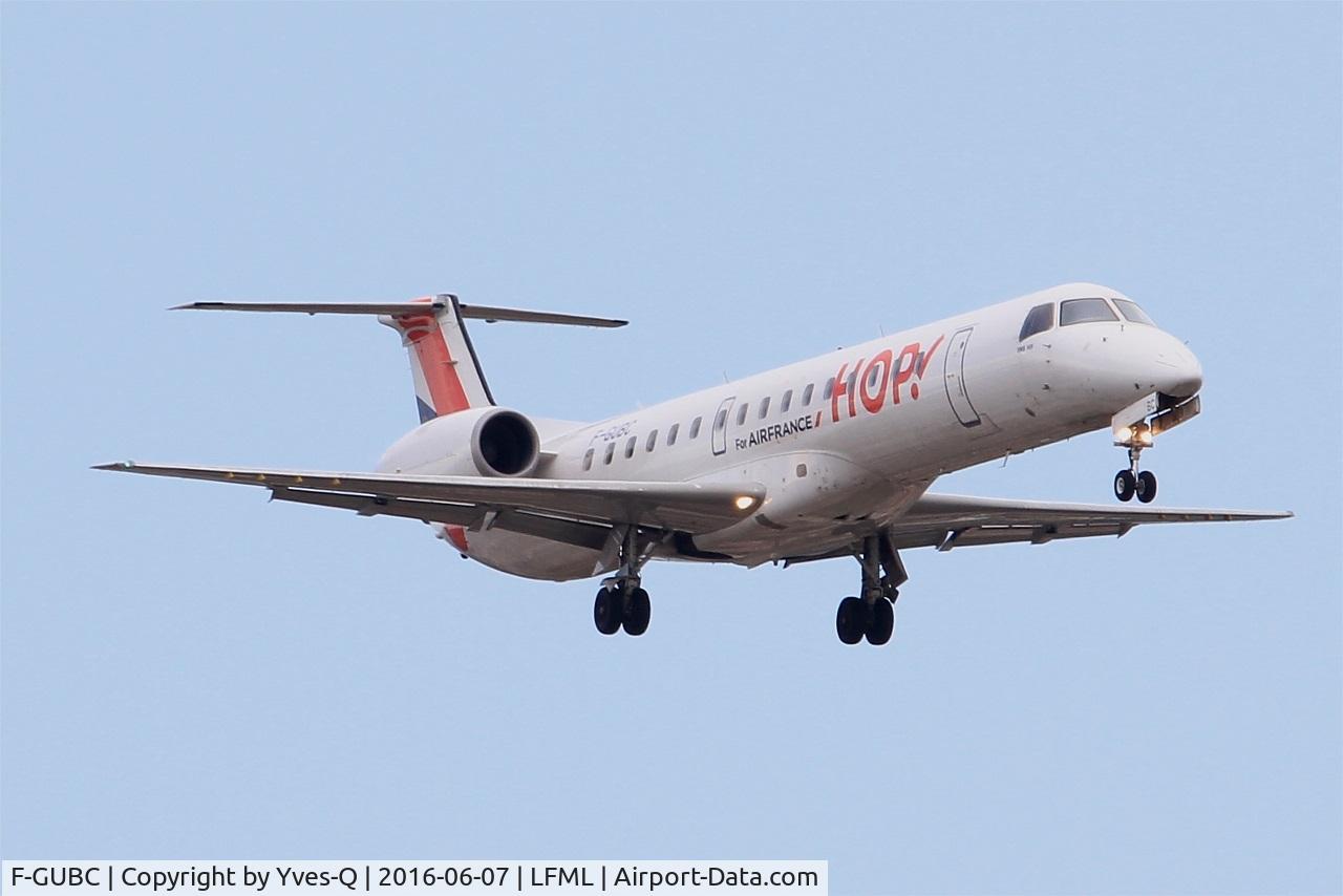 F-GUBC, 2002 Embraer ERJ-145LR (EMB-145LR) C/N 145556, Embraer ERJ-145LR, Short approach rwy 31R, Marseille-Provence Airport (LFML-MRS)