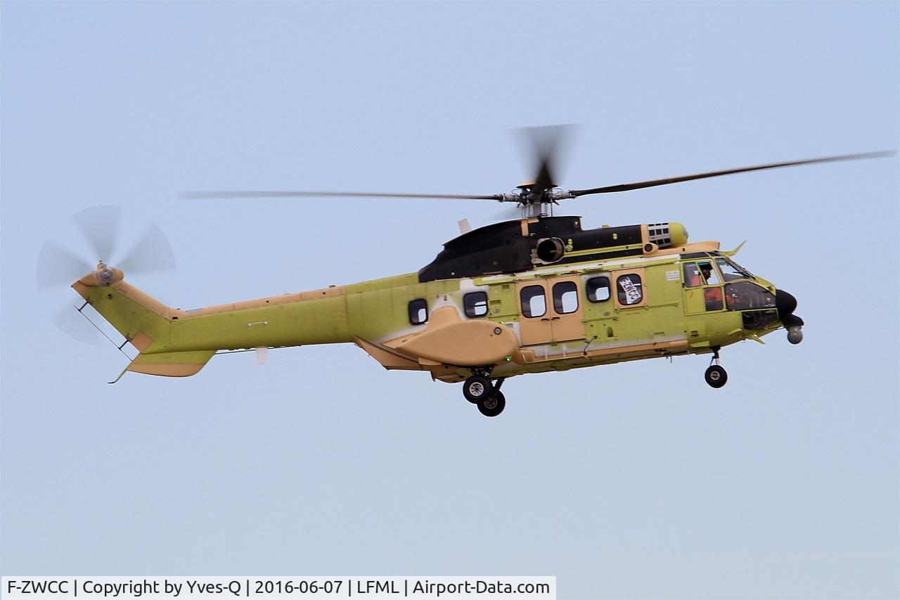 F-ZWCC, 2016 Airbus Helicopters H215 Super Puma C/N 3008, Airbus Helicopters H215, Test flight, Marseille-Provence Airport (LFML-MRS)