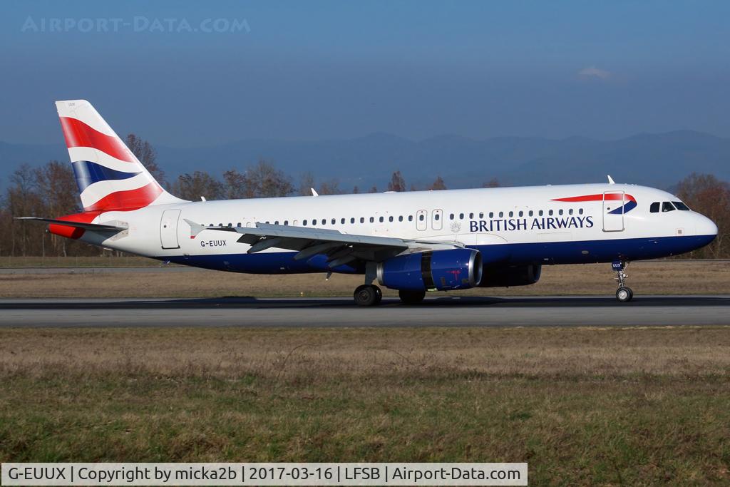 G-EUUX, 2008 Airbus A320-232 C/N 3550, Landing