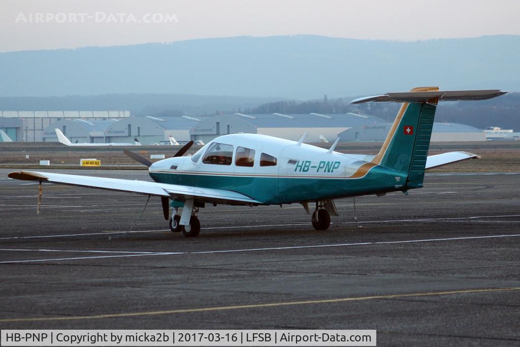 HB-PNP, 1981 Piper PA-28RT-201T Turbo Arrow IV C/N 28R-8131037, Parked