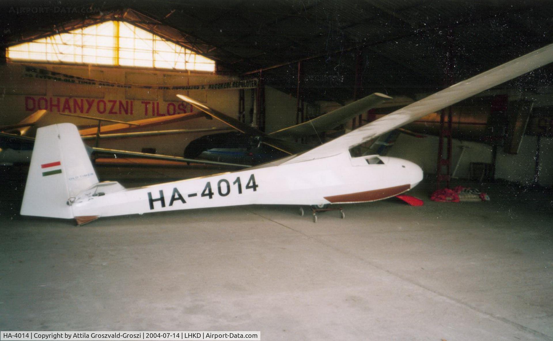 HA-4014, 1959 Schleicher K-8B C/N 518, Kecskéd Airfield, Hungary