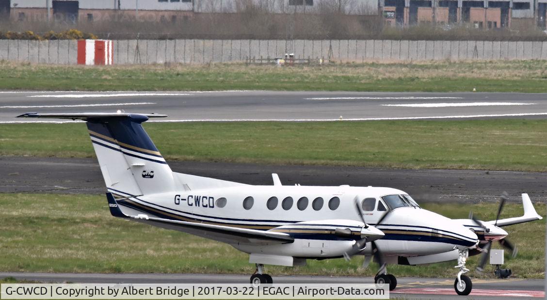 G-CWCD, 2014 Hawker Beechcraft B200GT King Air C/N BY-198, Belfast City.  G-CWCD arriving.