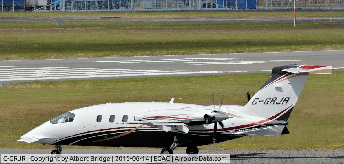 C-GRJR, 1992 Piaggio P-180 Avanti C/N 1014, Belfast City.  C-GRJR departing.