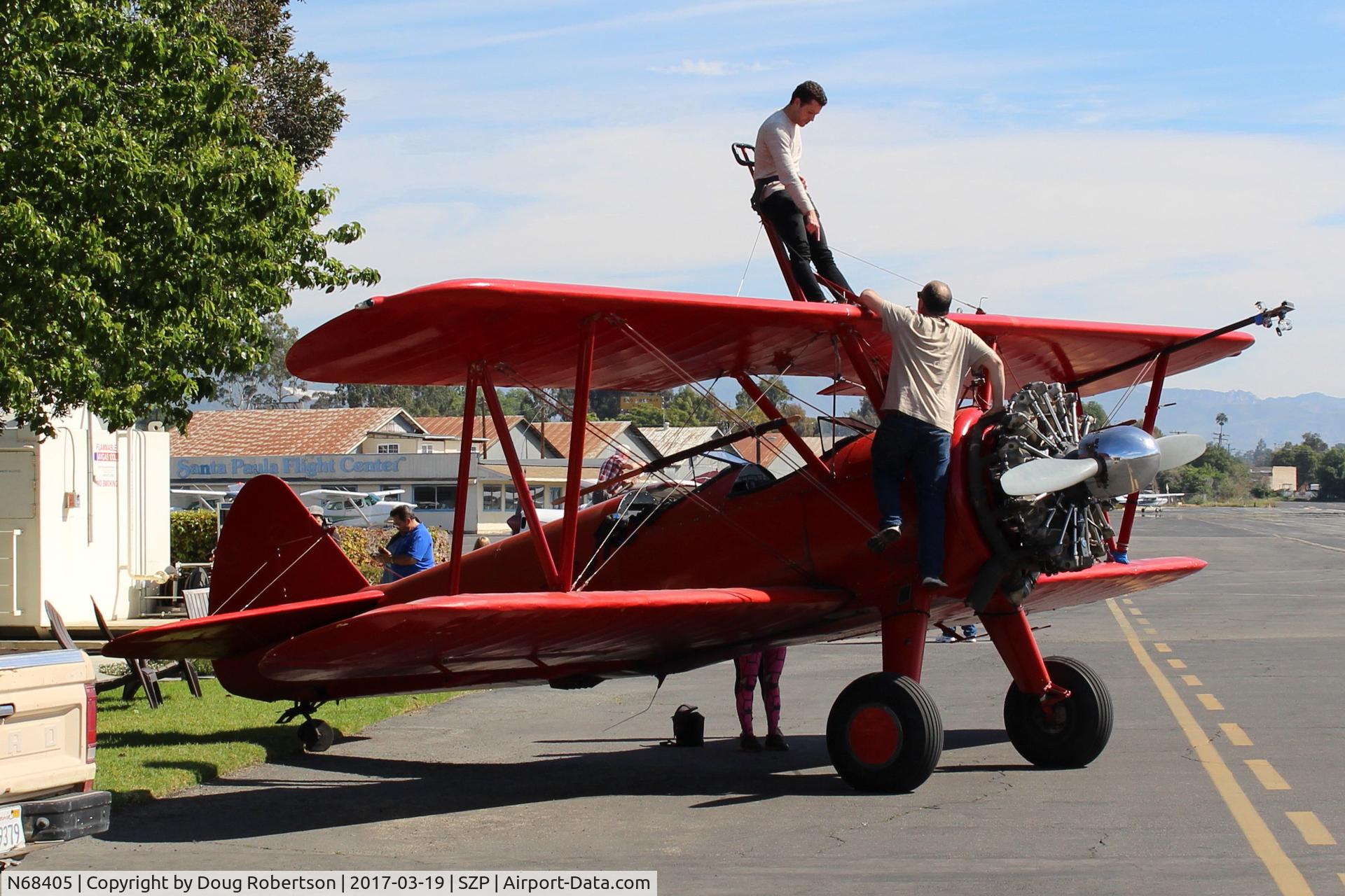 N68405, 1943 Boeing A75N1(PT17) C/N 75-7759, 1943 Boeing Stearman A75N1 (PT-17) P&W R-985 radial 450 Hp upgrade fron origiinal Continental W670 220 Hp radial