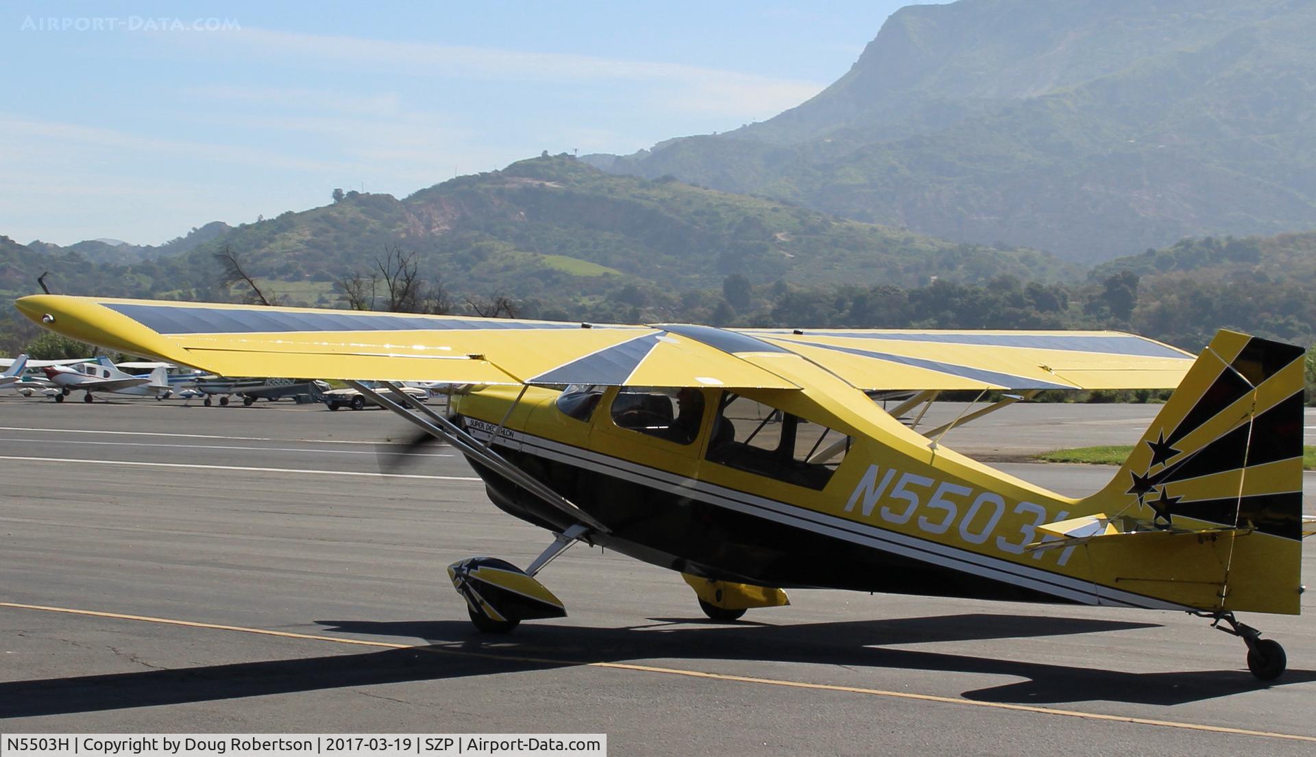 N5503H, 1978 Bellanca 8KCAB Super Decathlon C/N 413-78, 1978 Bellanca 8KCAB SUPER DECATHLON, Lycoming AEIO-360 180 Hp, taxi to Rwy 22