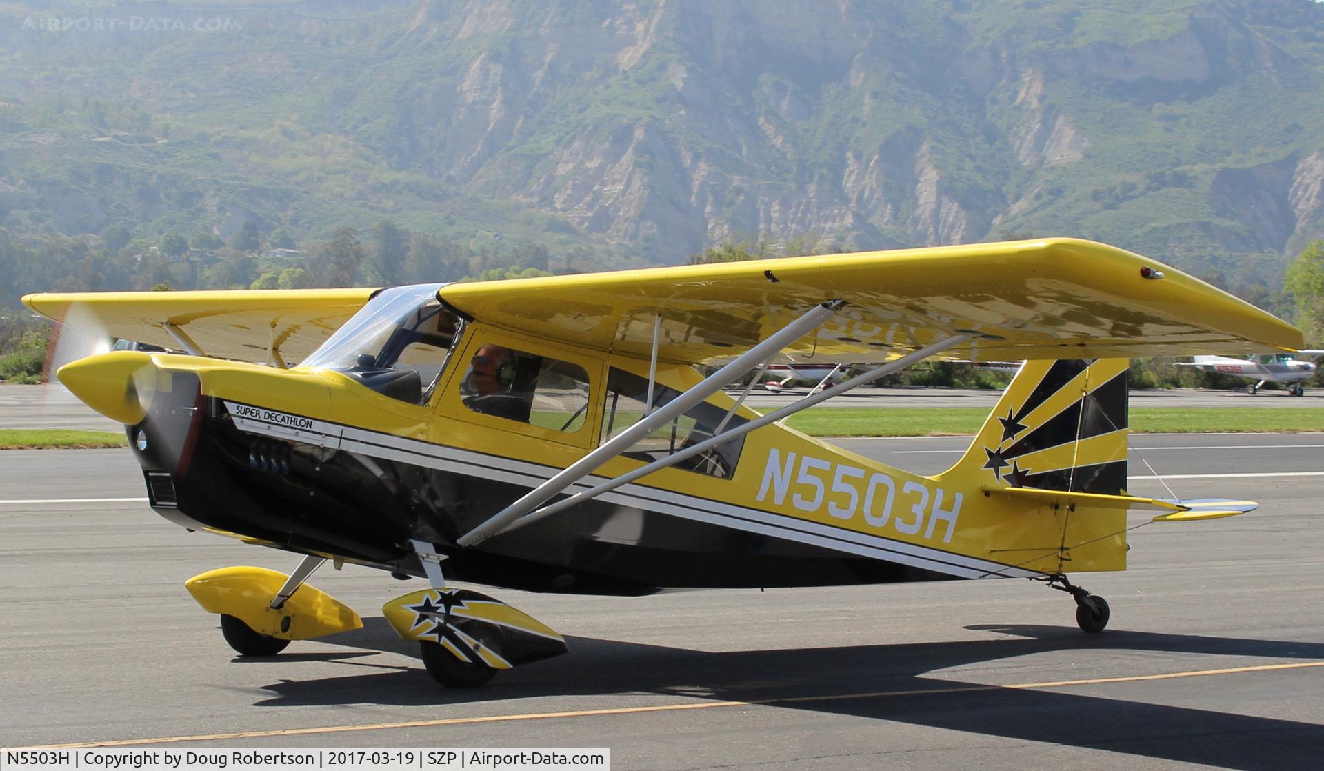 N5503H, 1978 Bellanca 8KCAB Super Decathlon C/N 413-78, 1978 Bellanca 8KCAB SUPER DECATHLON, Lycoming AEIO-360 180 Hp, taxi to Rwy 22