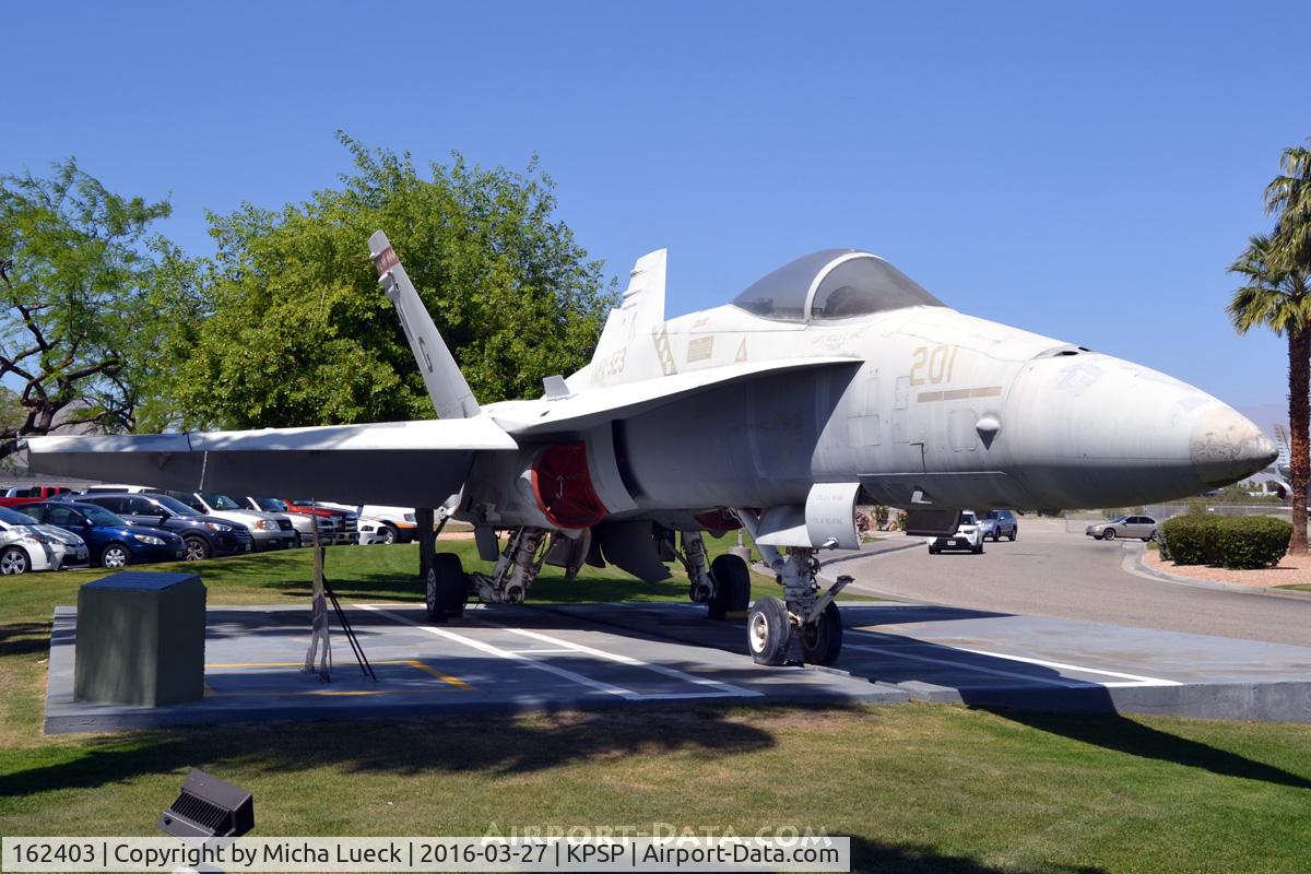 162403, McDonnell Douglas F/A-18A Hornet C/N 0231/A183, At the Palm Springs Air Museum