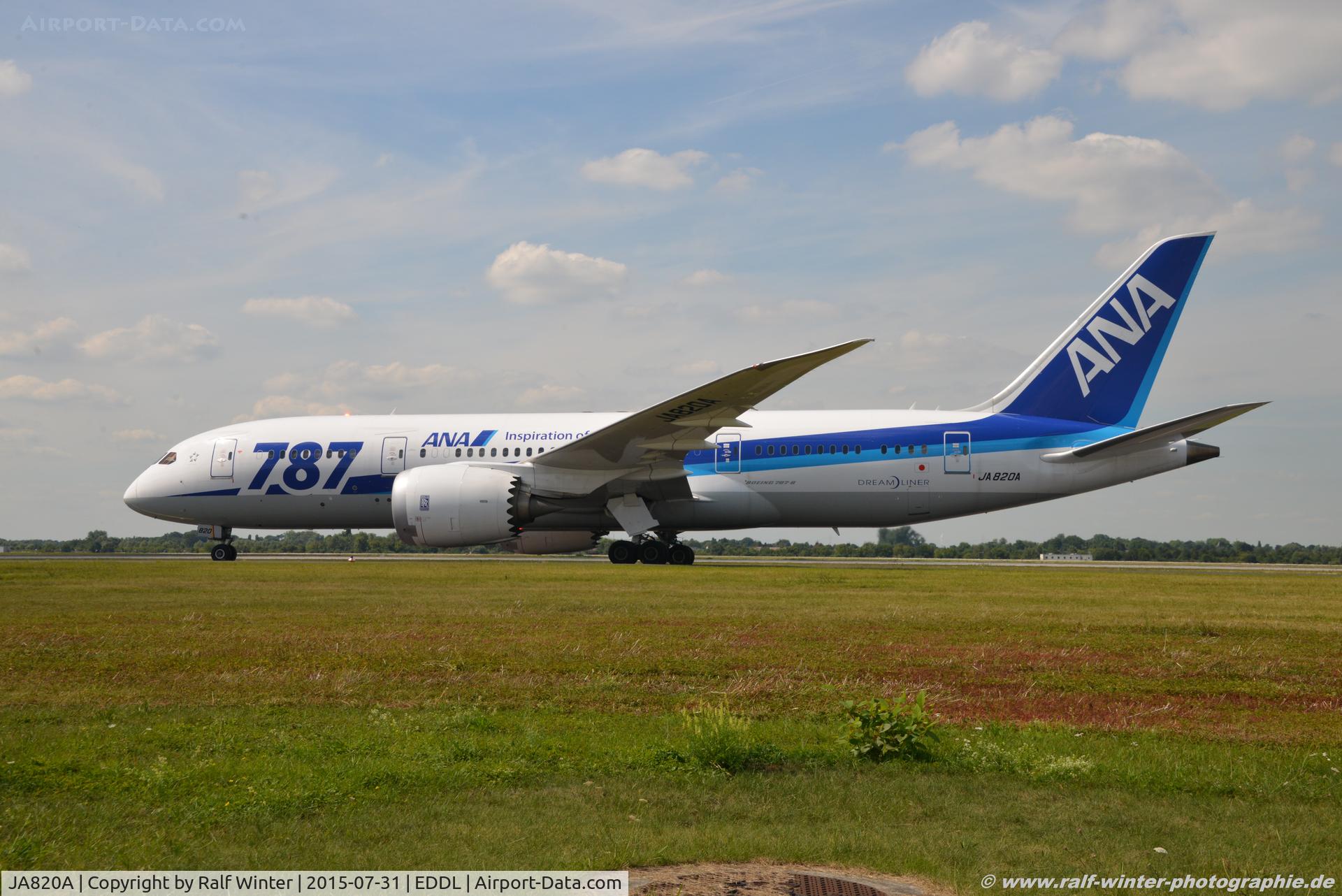JA820A, 2013 Boeing 787-8 Dreamliner C/N 34511, Boeing 787-8 Dreamliner - NH ANA All Nippon Airways - 34511 - JA820A - 31.07.2015 - DUS